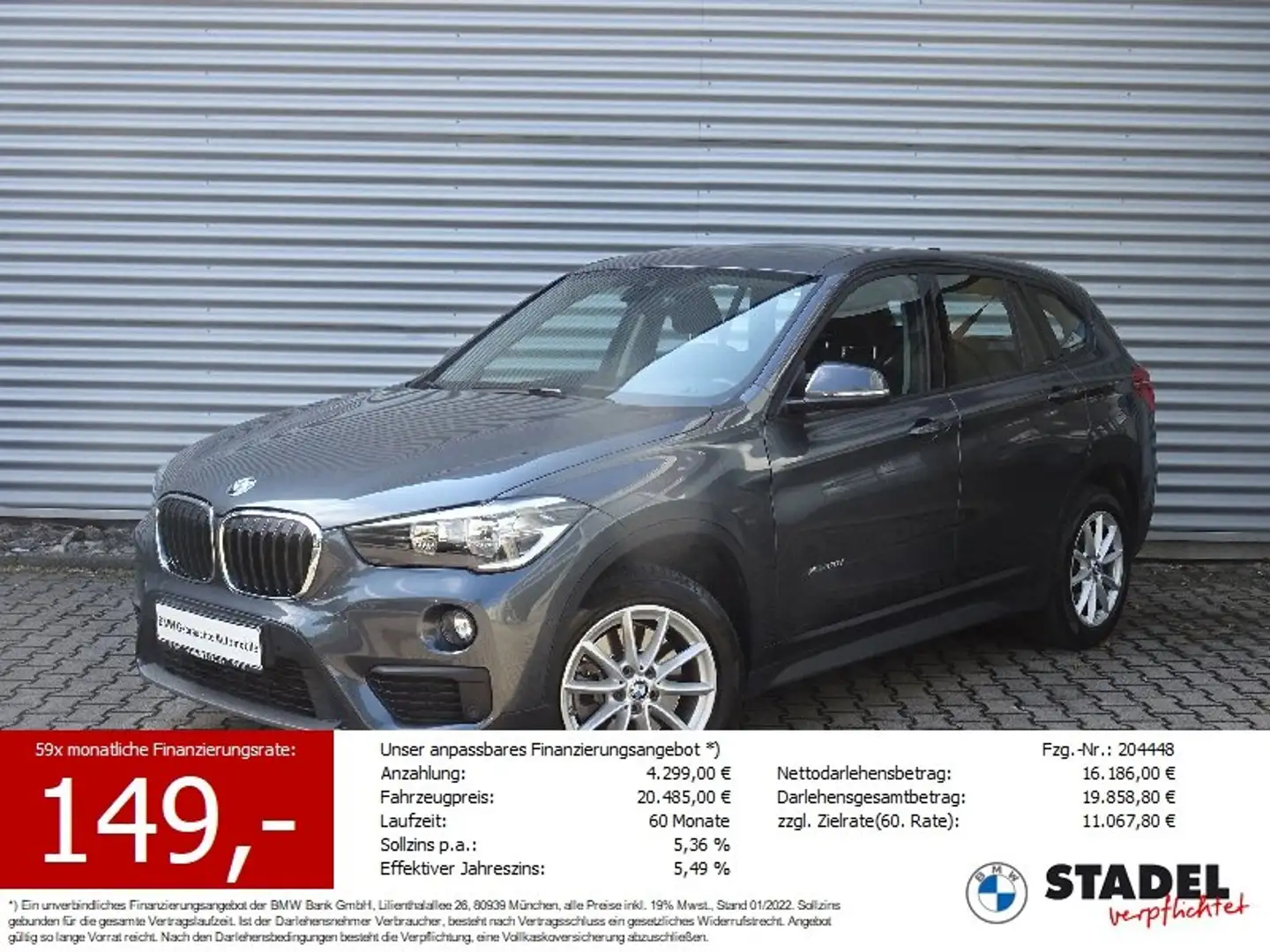 BMW X1 xDrive20i 1.Hand! Navi Parkassist Sportsitz Gris - 1