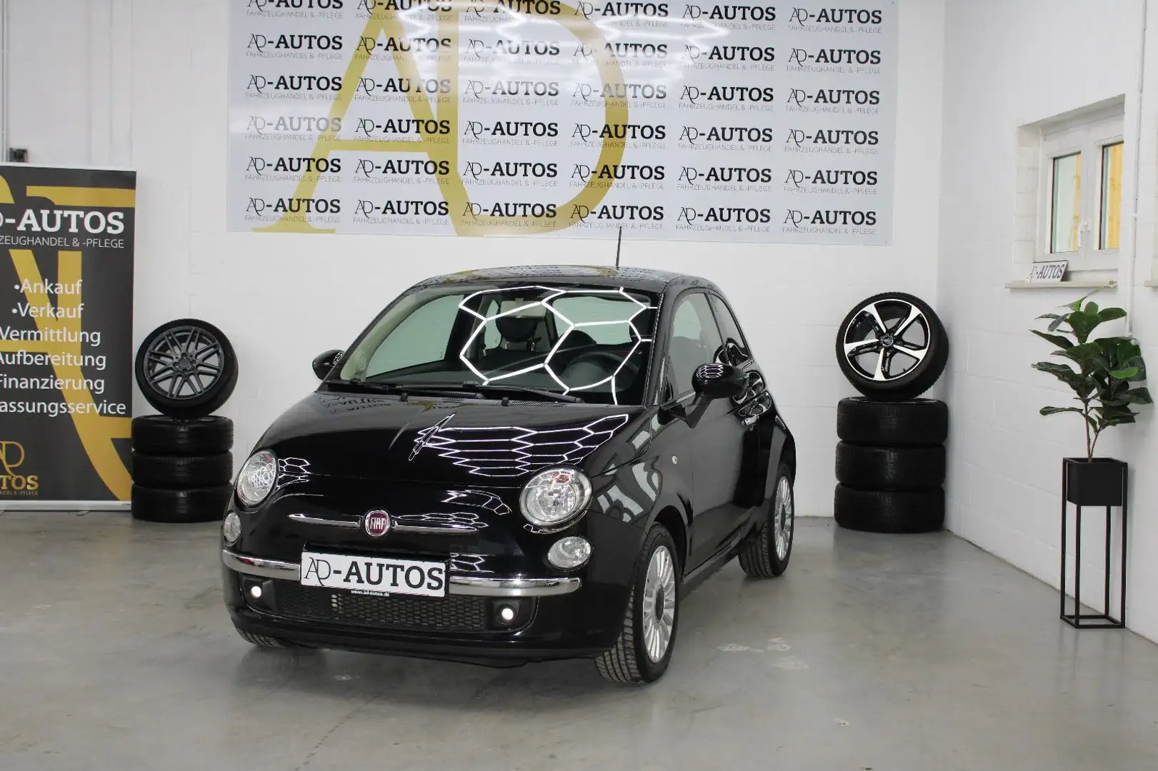 Fiat 500 +PDC+PANO+8FACH+2HAND+HU/AU NEU+ Zwart - 1