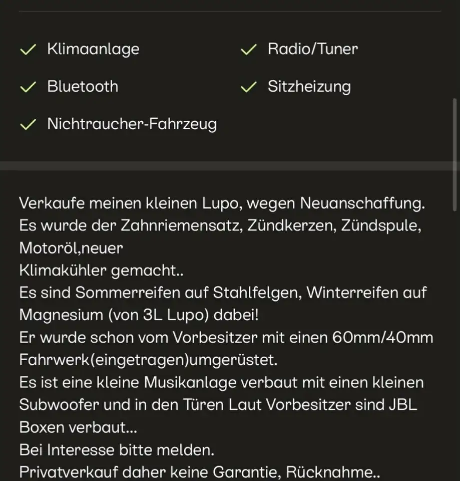 Volkswagen Lupo 1,4, foto 8