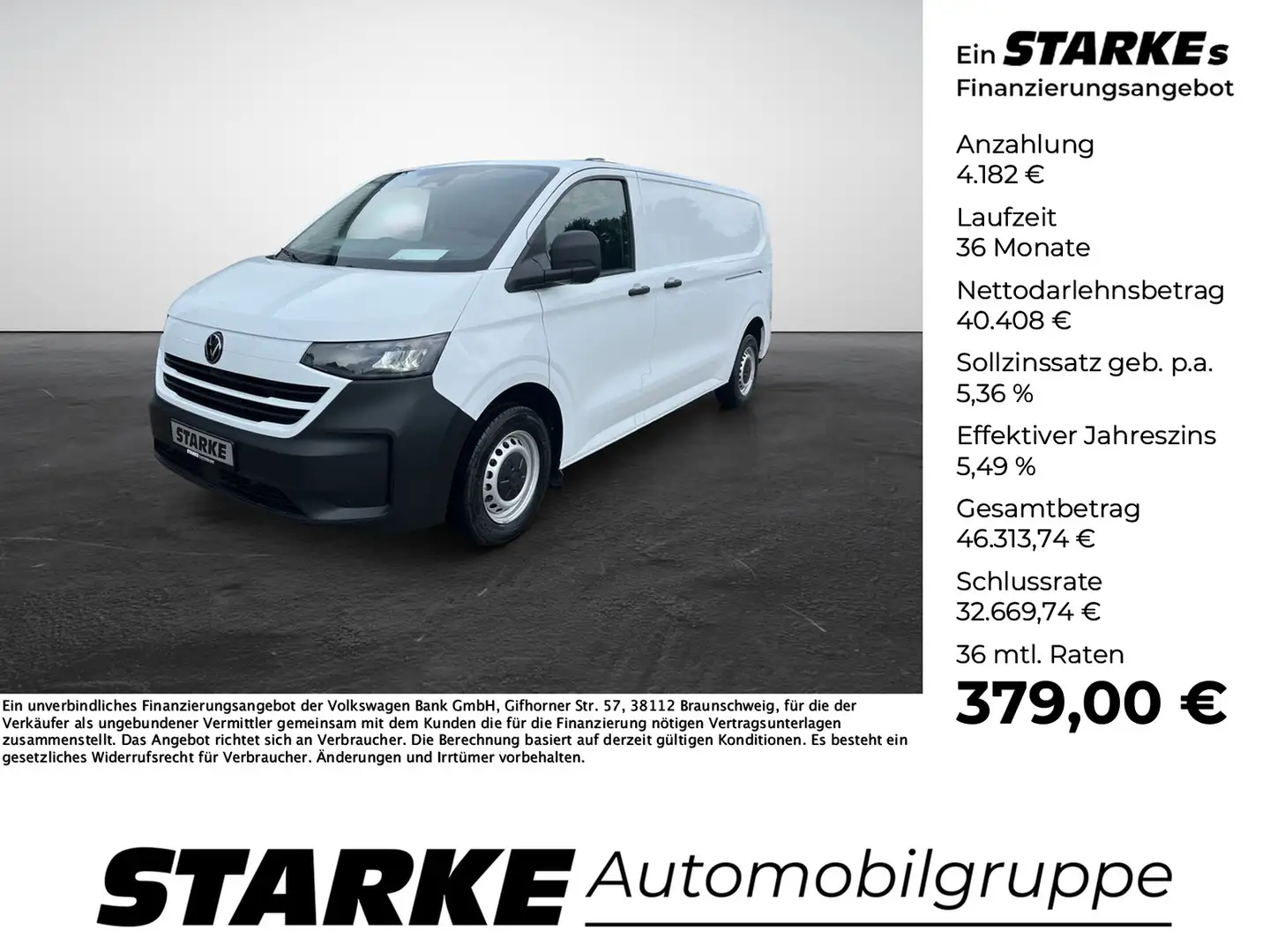 Volkswagen T7 Transporter 2.0 TDI DSG Kasten lang Wit - 1