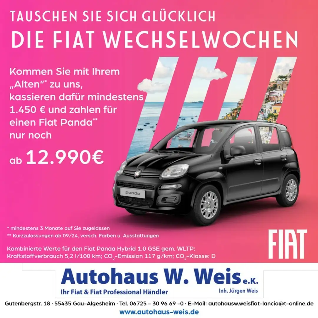 Fiat Panda 1,0 GSE Hybrid Negro - 1