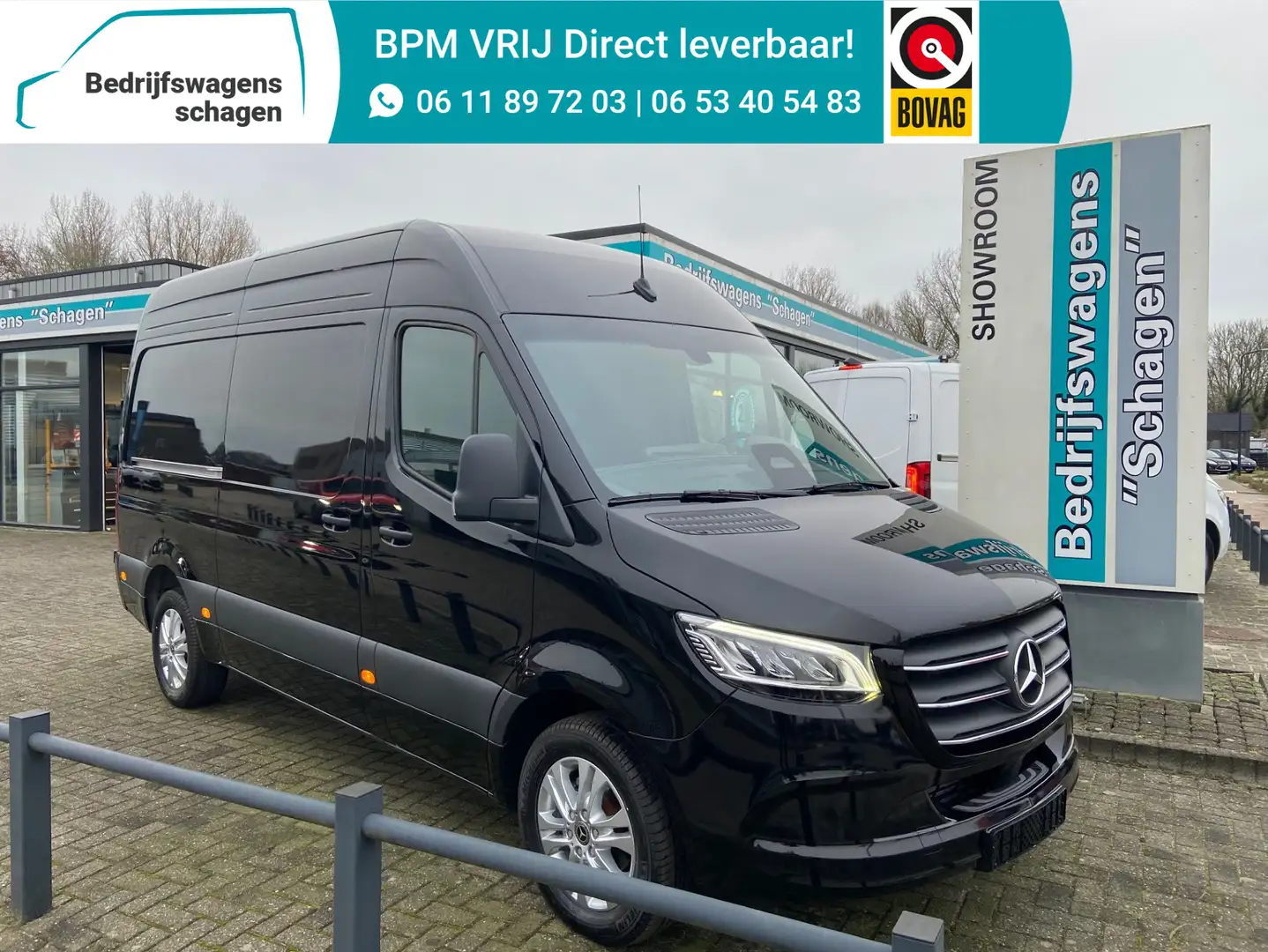 Mercedes-Benz Sprinter 319 CDI L2H2 2x Schuifdeur | Facelift | 3.5T Trekh Zwart - 1