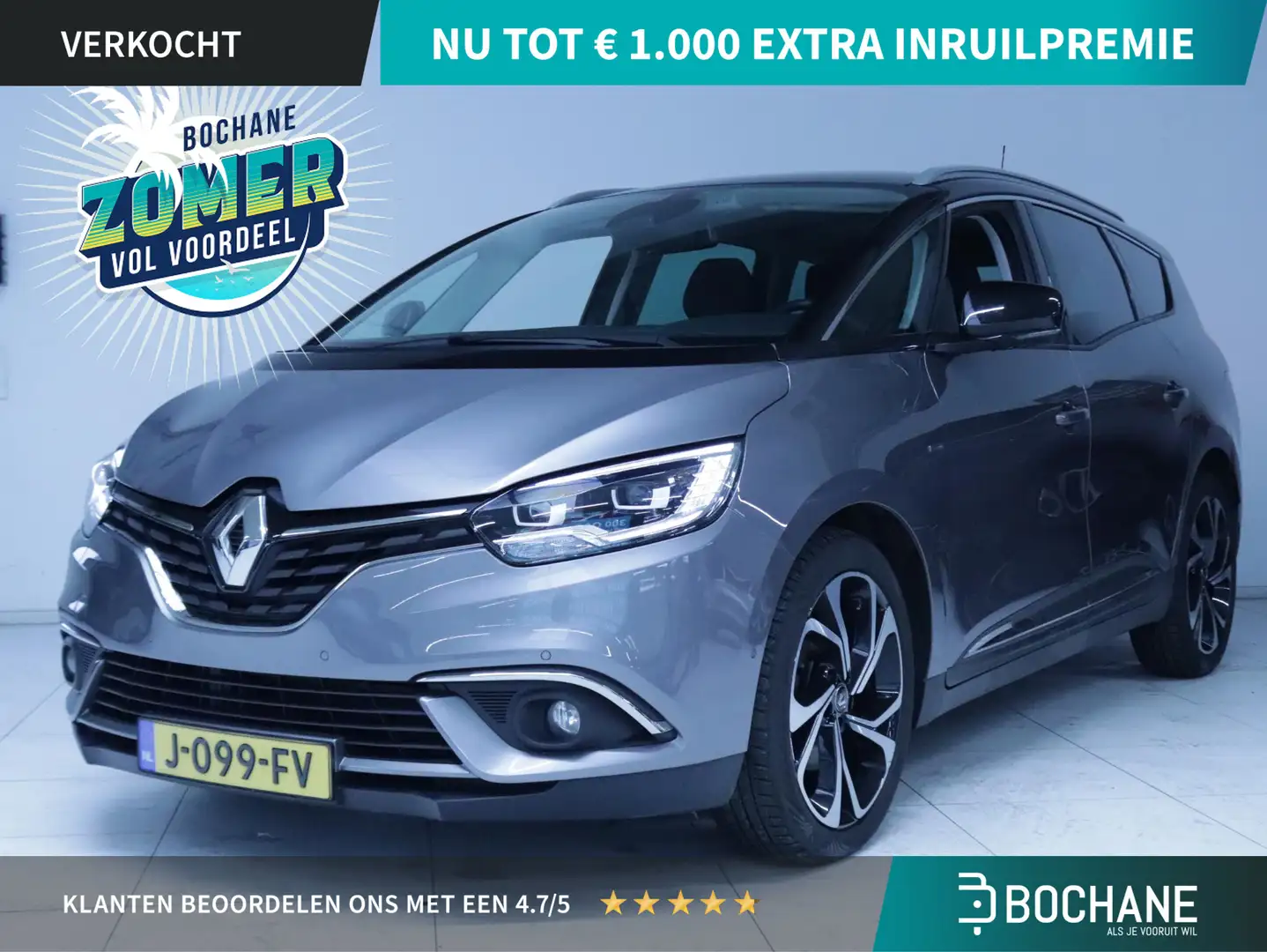 Renault Grand Scenic 1.3 TCe Bose 7p. Clima/Navi/Panoramadak Grijs - 1