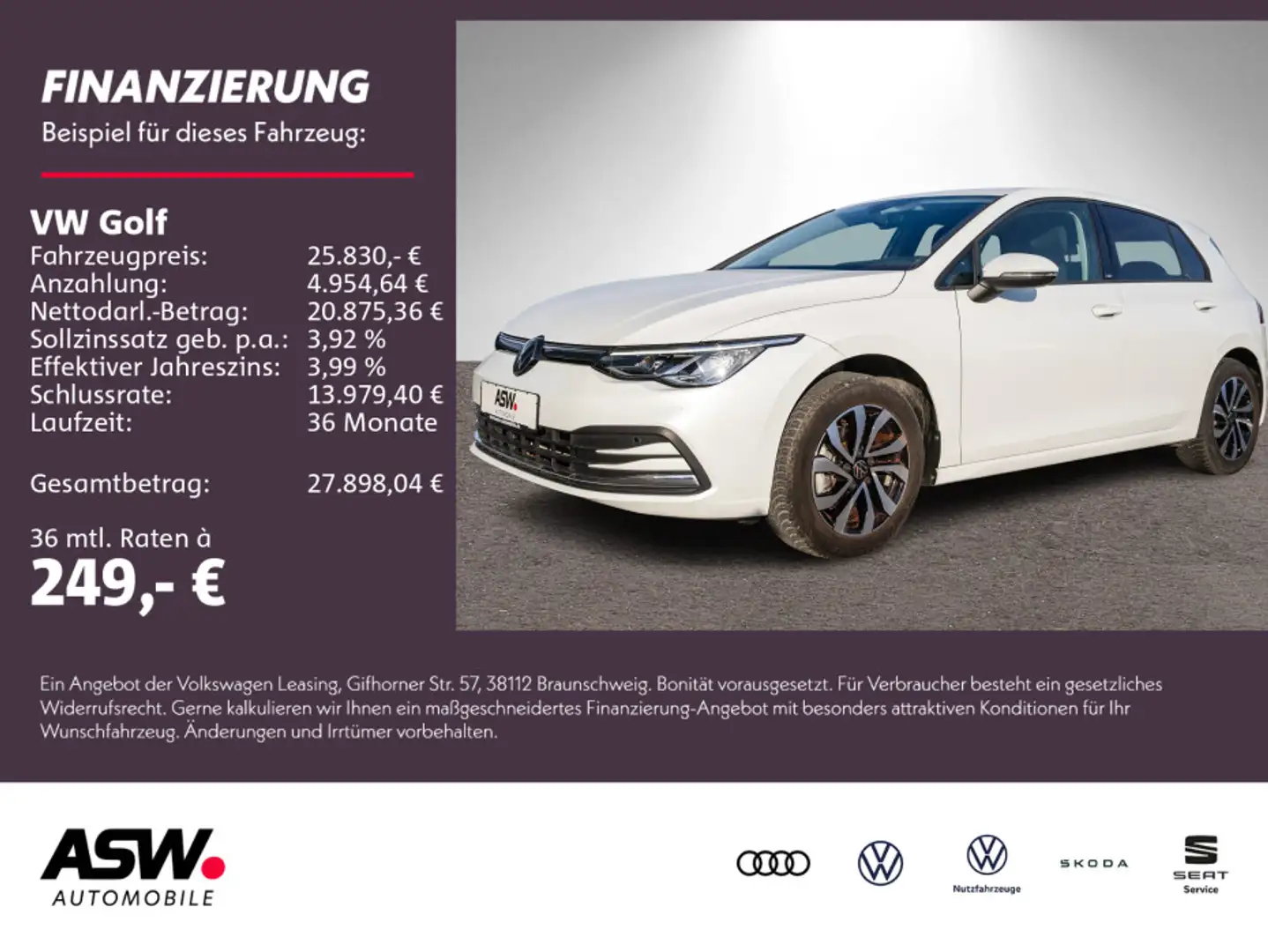 Volkswagen Golf Active 1,5eTSI DSG LED NAVI HUD RFK Standhz Weiß - 1