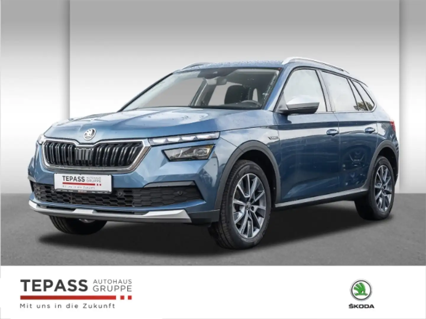 Skoda Kamiq 1.5l TSI Scoutline NAVI KLIMA PDC LED AHK Blau - 1