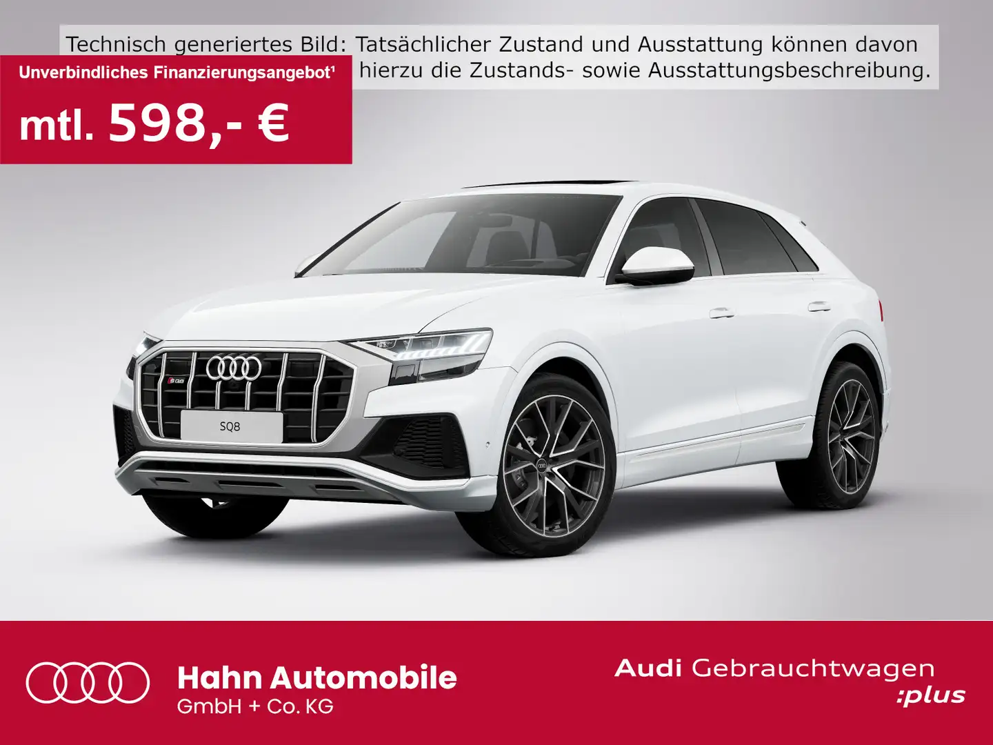 Audi SQ8 TFSI quattro Matrix °360 B&O Standh AHK HUD Weiß - 1