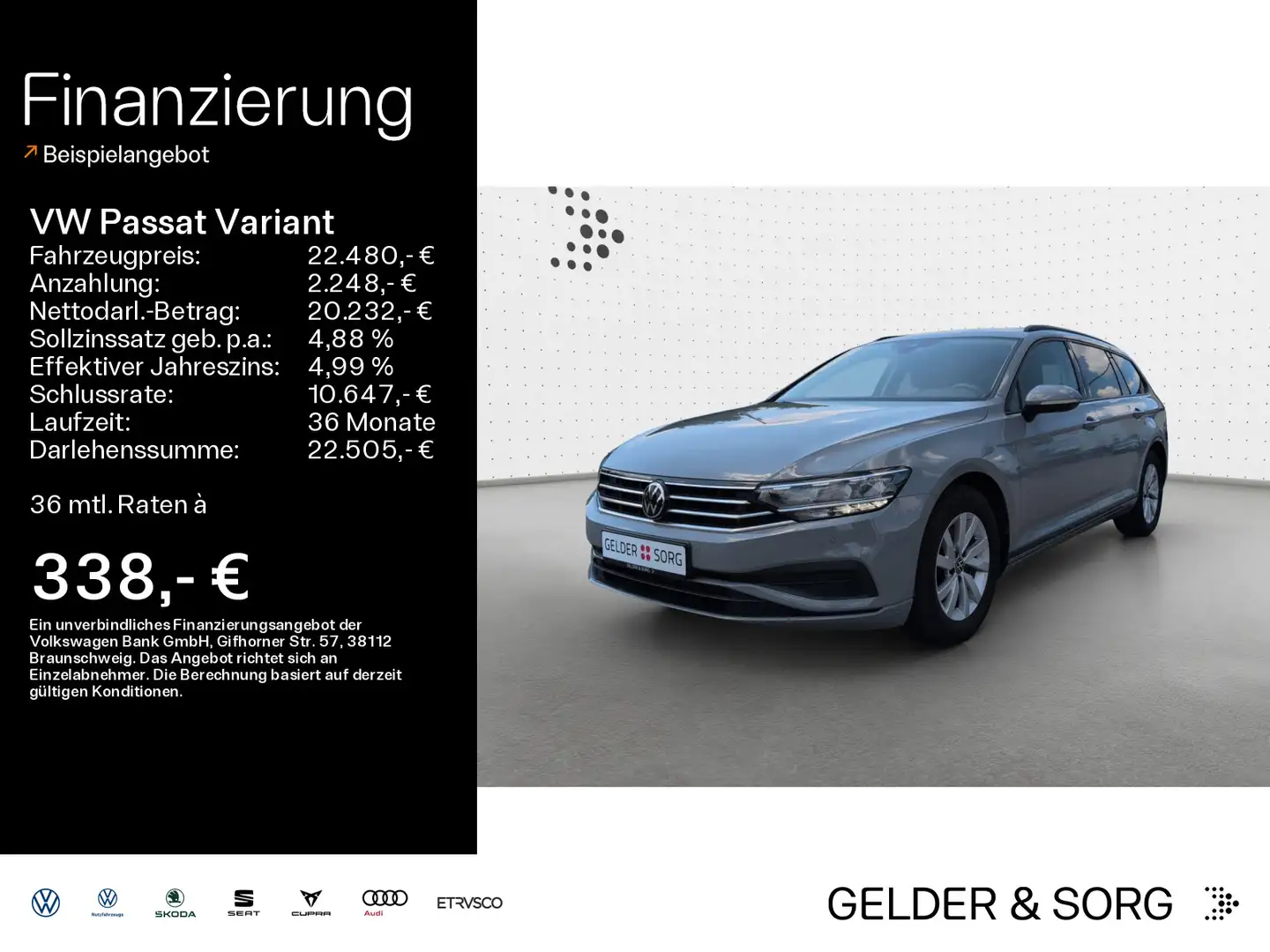 Volkswagen Passat Variant 2,0 l TDI DSG 110 kW (150 PS) AHK Grau - 1