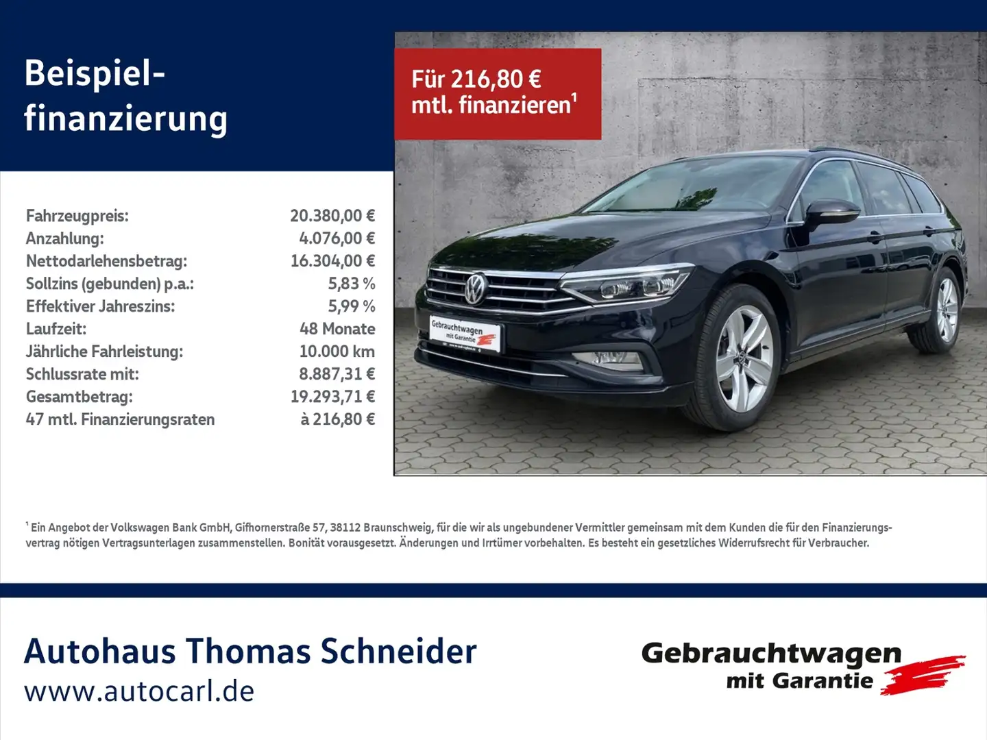 Volkswagen Passat Variant Business 2.0 TDI DSG IQ-Light/NAV/SHZ KLIMA LED N Noir - 1