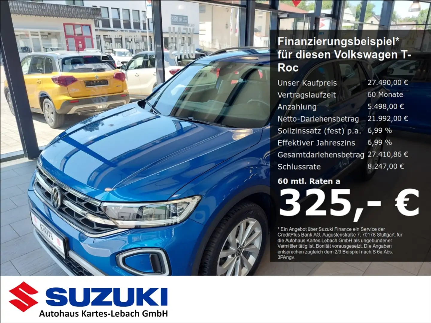 Volkswagen T-Roc Style 1.5 TSI Kam LED NAv Allwetter Android Apple Blau - 1
