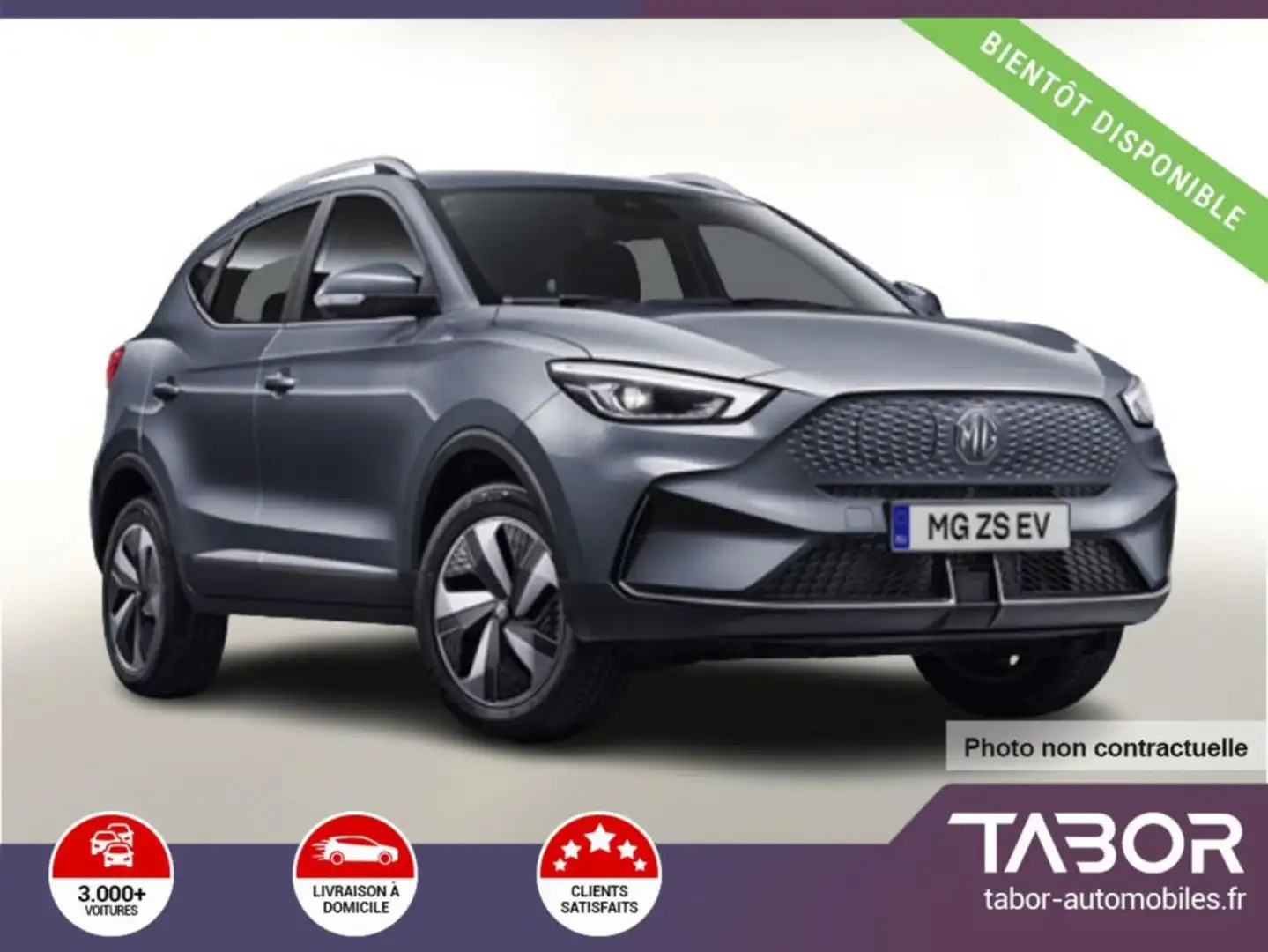 MG ZS EV 51kWh Luxury Pano LED ACC cam360 KeyL Argent - 1