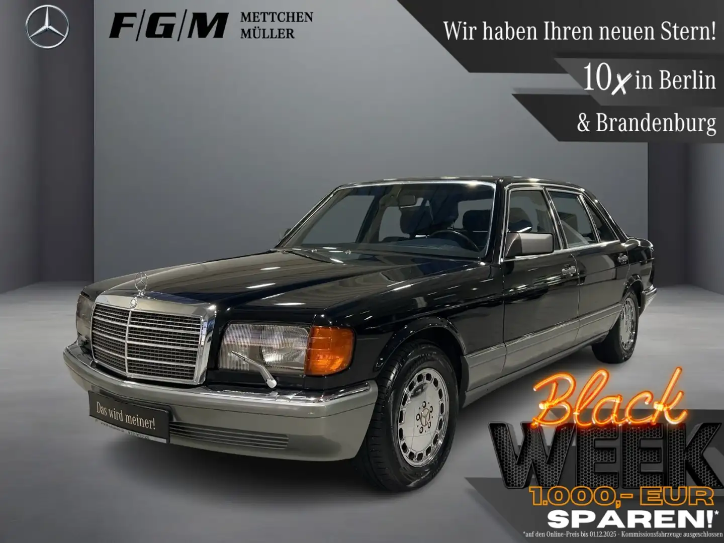 Mercedes-Benz 560 SEL lang LMF|eSitz|Radio|S-Dach|Note 2- Schwarz - 1