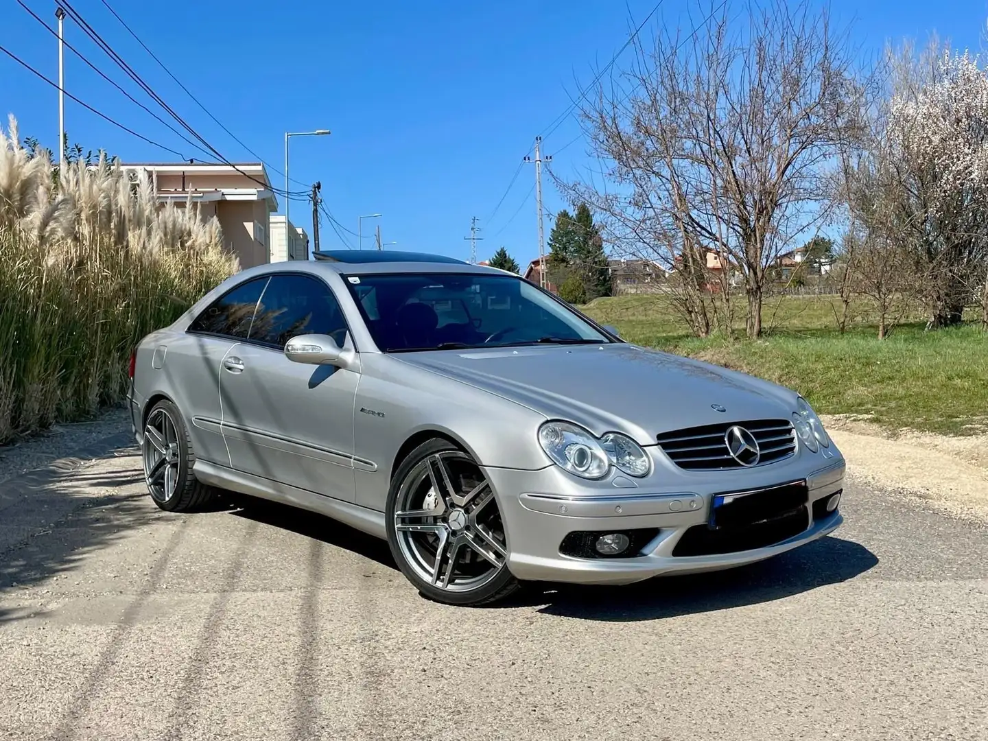 Mercedes-Benz CLK 55 AMG Coupe BOSE LEDER STZH NAVI Argent - 1