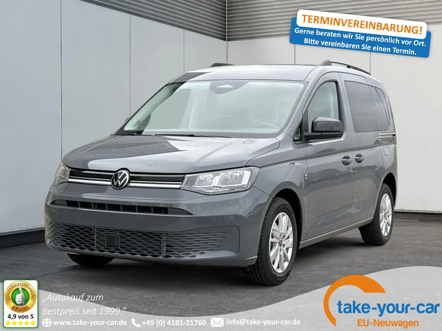 Volkswagen Caddy Life AHK+ACC+KAMERA+SHZ+KLIMA+16"ALU 1.5 TSI 85... Gris - 1