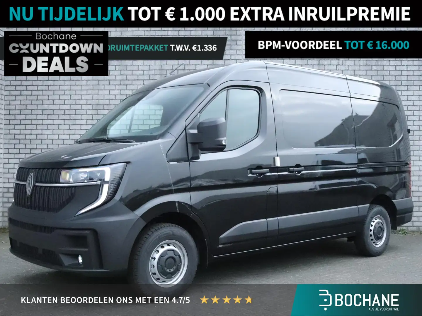 Renault Master GB L2 H2 T35 2.0 dCi 130 Advance | Nú met gratis l Zwart - 1