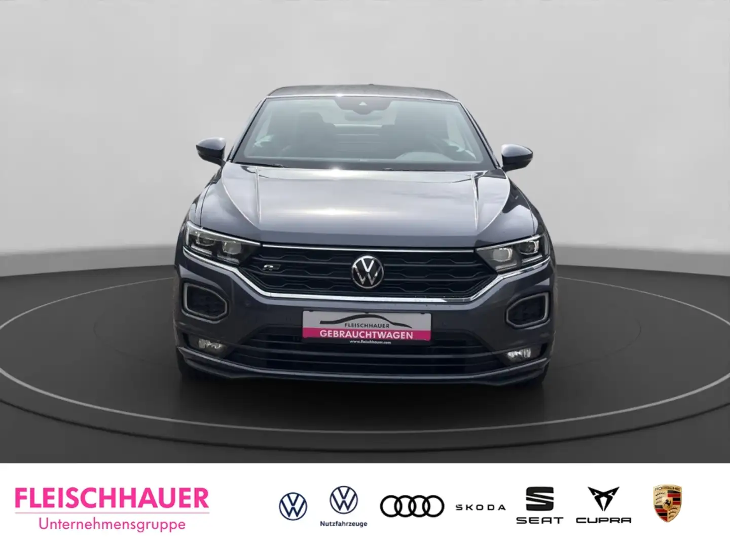 Volkswagen T-Roc Cabriolet 1.5 TSI R-Line Leder Navi LED Sitzhz Grau - 2