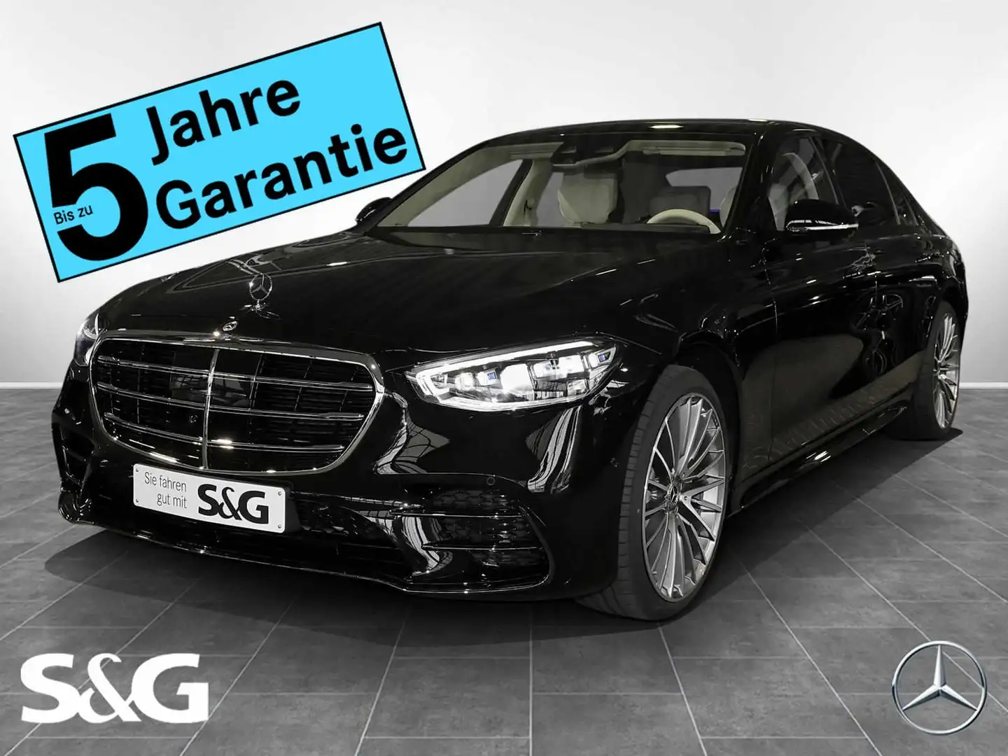 Mercedes-Benz S 450 d 4M lang Standhz.+LED+Pano+Hinterachslenk Noir - 1