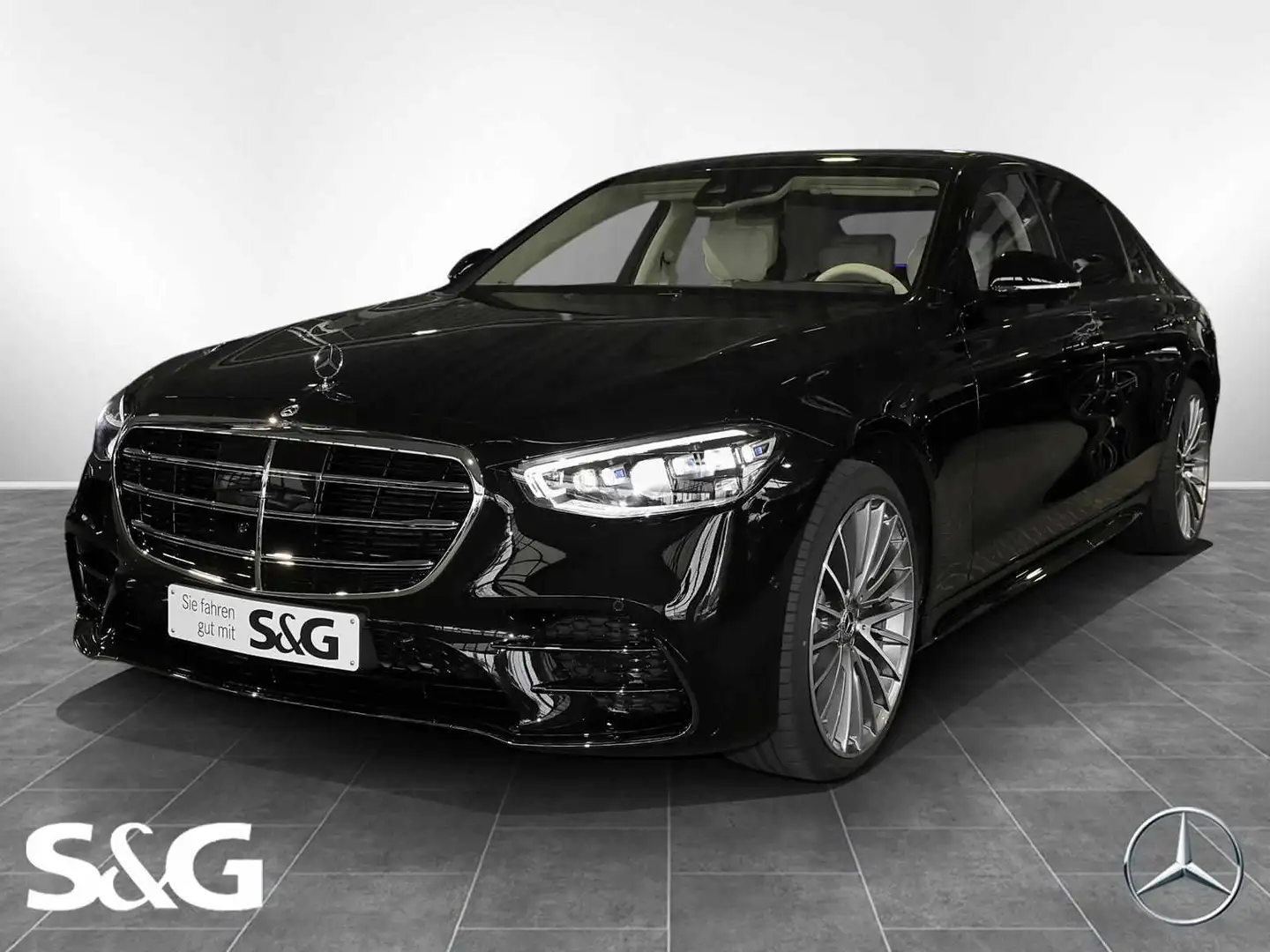 Mercedes-Benz S 450 d 4M lang Standhz.+LED+Pano+Hinterachslenk Noir - 1