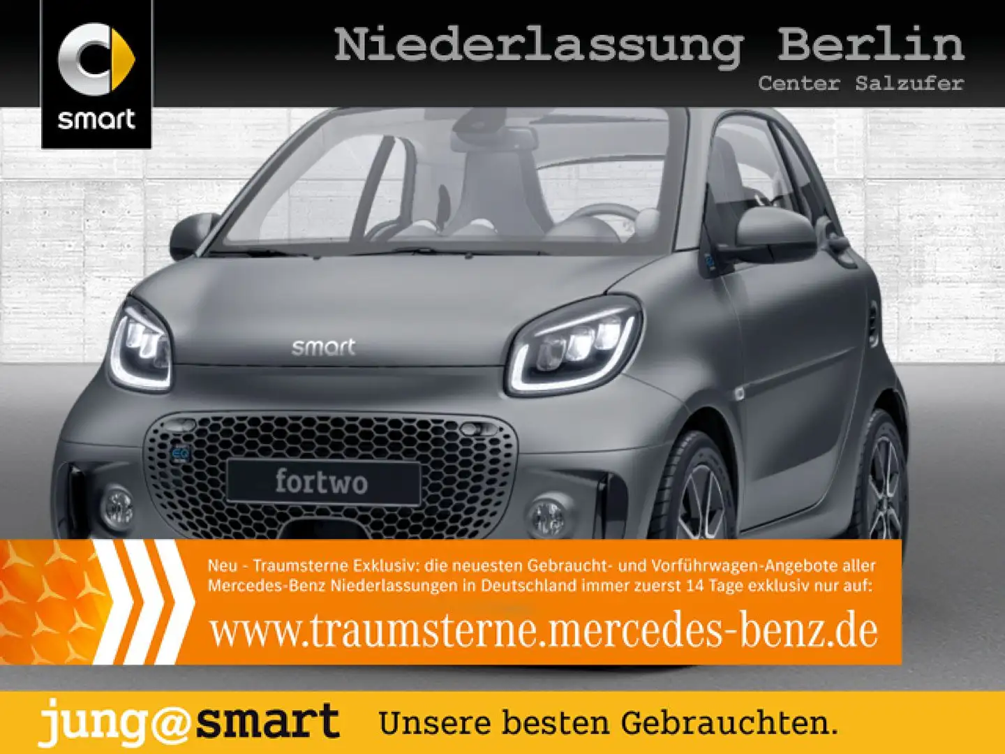 smart forTwo EQ 60kWed passion SHZ Pano PDC+Kamera JBL Gris - 1