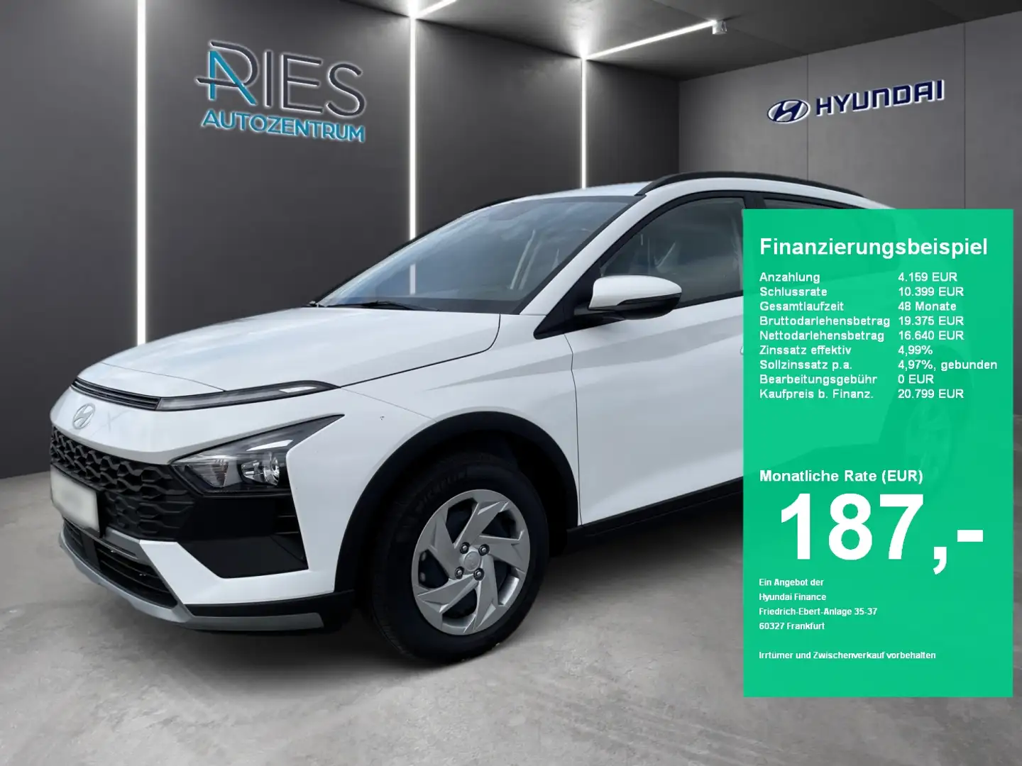 Hyundai BAYON 1.0 T-GDI Select Navi*Kam.*PDC*Virtual Weiß - 1