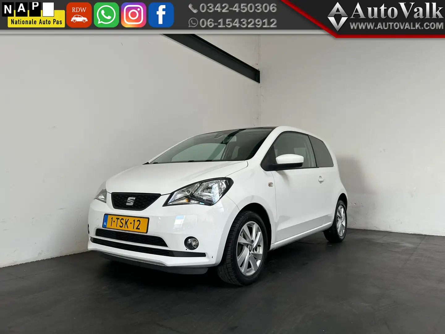 SEAT Mii 1.0 Style Sport Panoramadak! Cruise! Blanc - 1