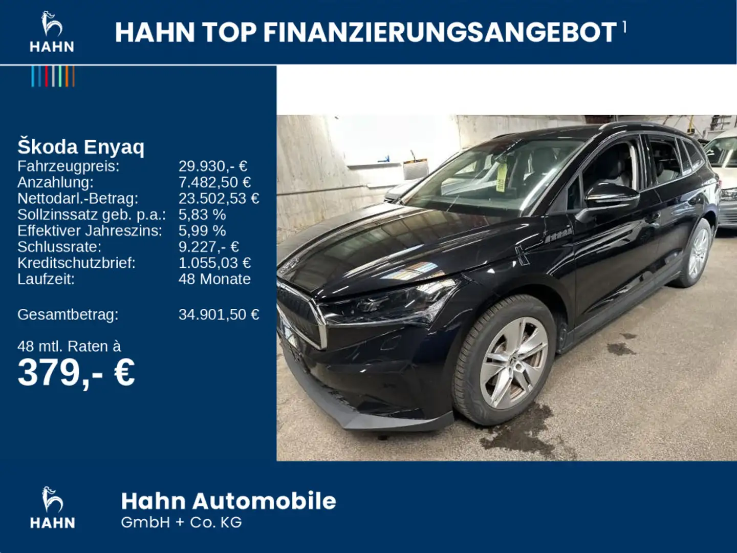 Skoda Enyaq iV 60 Loft Navi Matrix ACC SHZ Alarm Cam Schwarz - 2