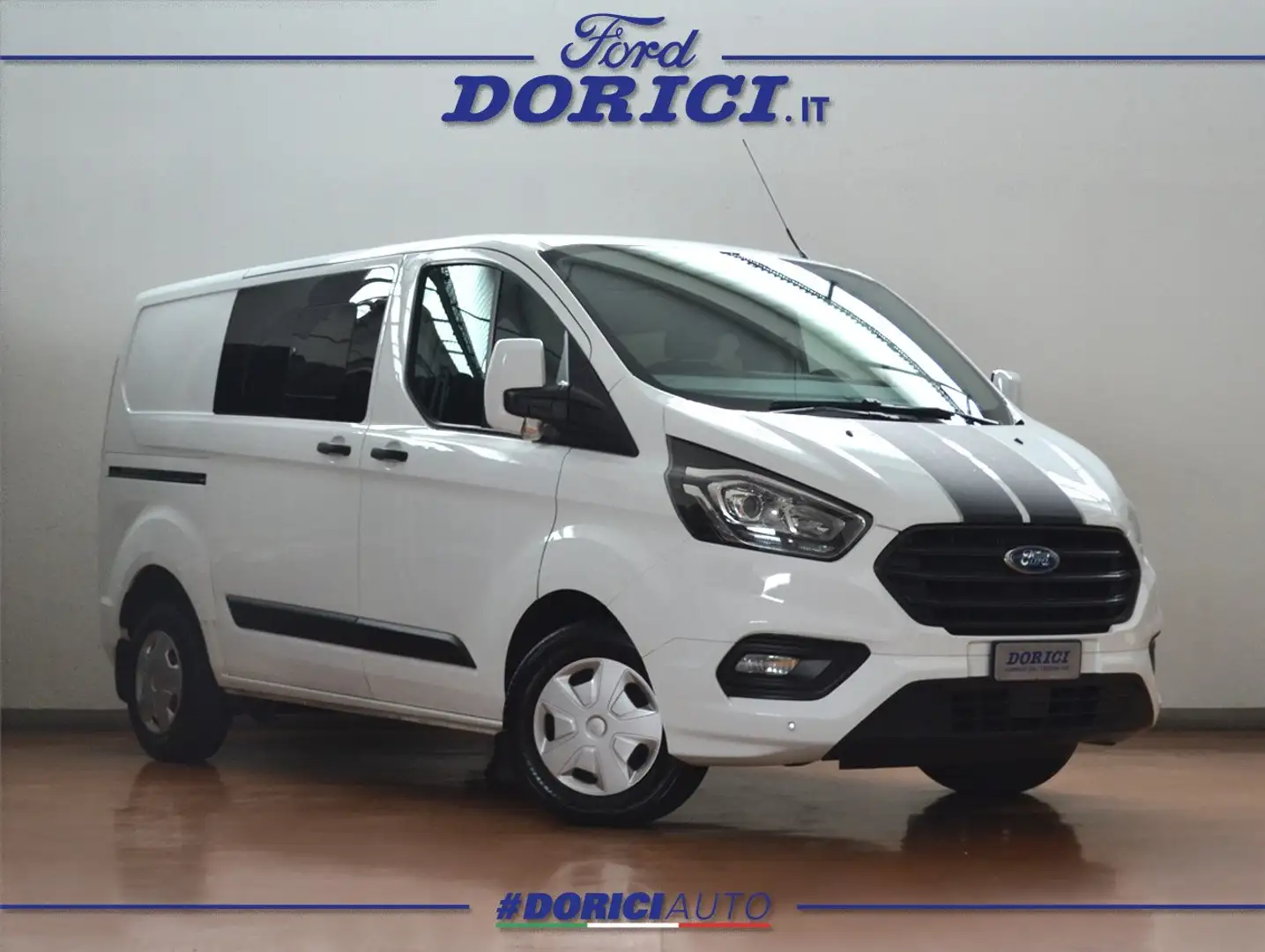 Ford Transit Custom DC 6 posti L1 300 2.0 TDCi 130 CV M6 Trend + IVA Blanc - 1