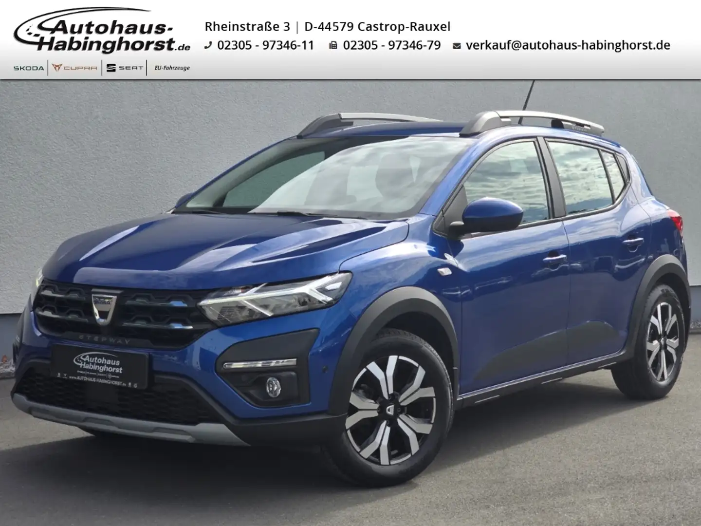 Dacia Sandero III Stepway TCe 90 Comfort AHK Nav Climatr. PDC Bleu - 1
