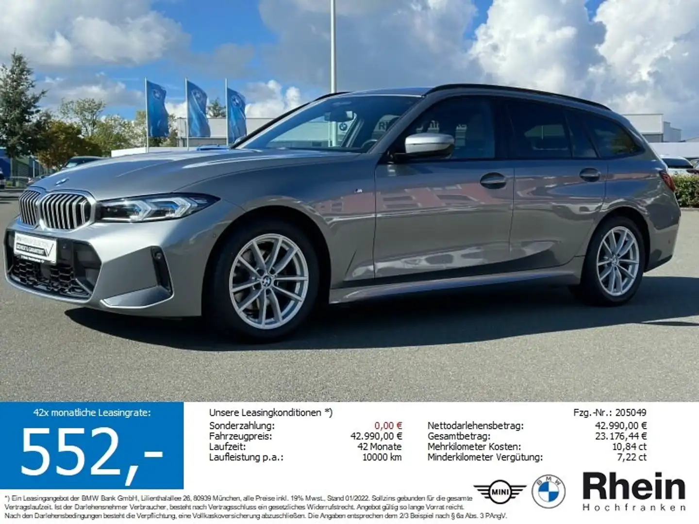 BMW 320 d Touring M Sportpaket ACC HUD 360 INNO PANO Grau - 1