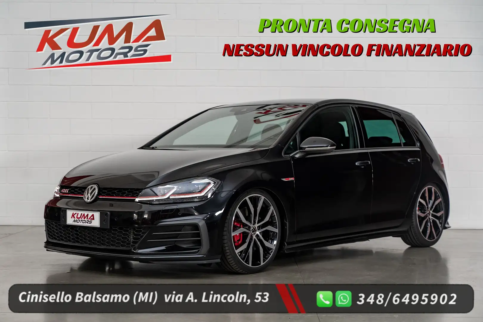 Volkswagen Golf GTI 2.0 TSI 245cv DSG assetto ghiera/19"/scarico BTM Zwart - 1