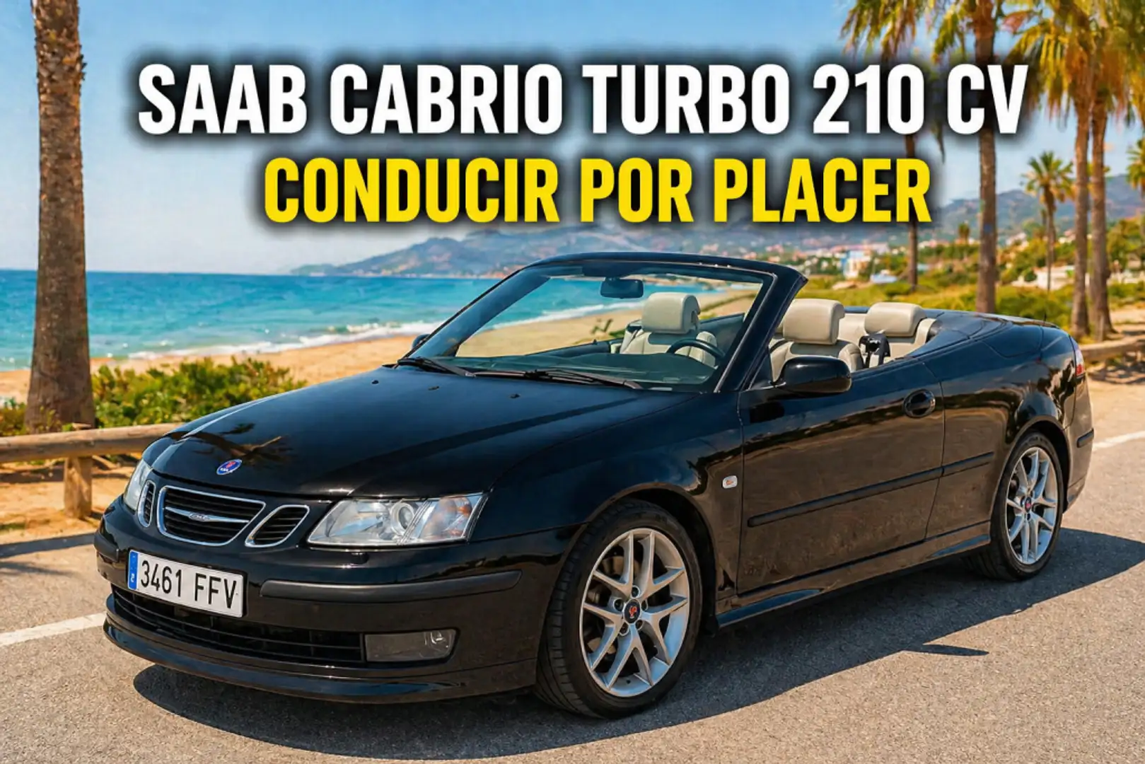 Saab 9-3 Cabrio 2.0T Aero Negro - 1