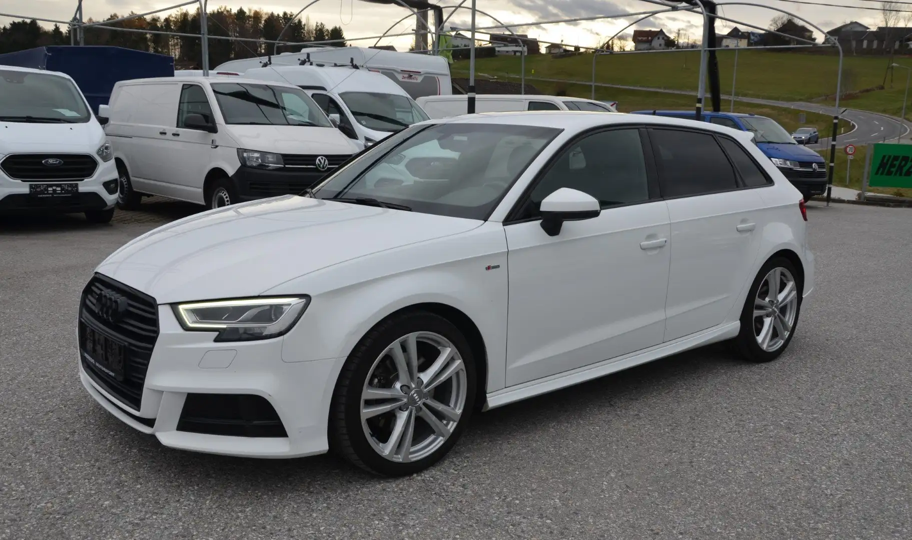 Audi A3 A3 SB 40 TDI QUATTRO S-TRONIC S-LINE LED 1.BESITZ Wit - 2