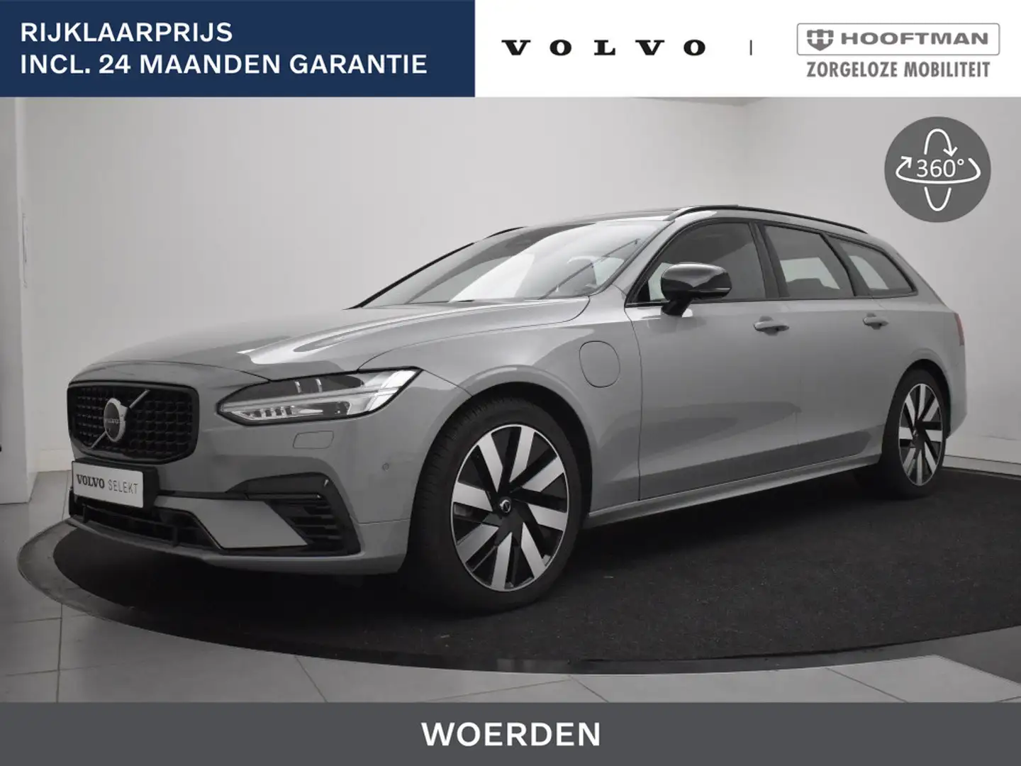Volvo V90 T6 PLUG-IN HYBRID ULTRA DARK 360GR CAM TREKHAAK LE Grijs - 1