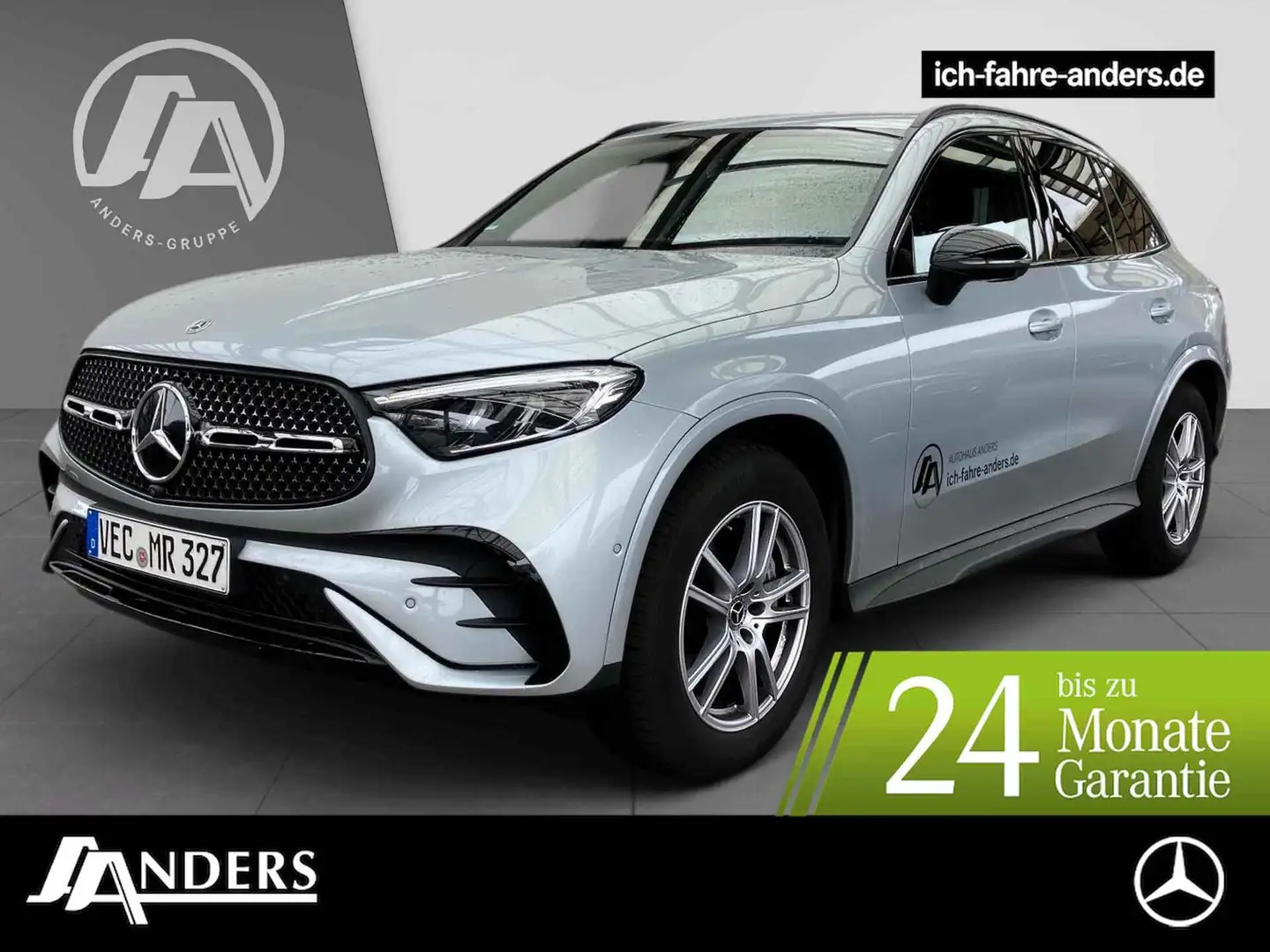 Mercedes-Benz GLC 220 d 4M +AMG+AHK+SHZ+KeyLess+Night+SpurW+LM Silber - 1