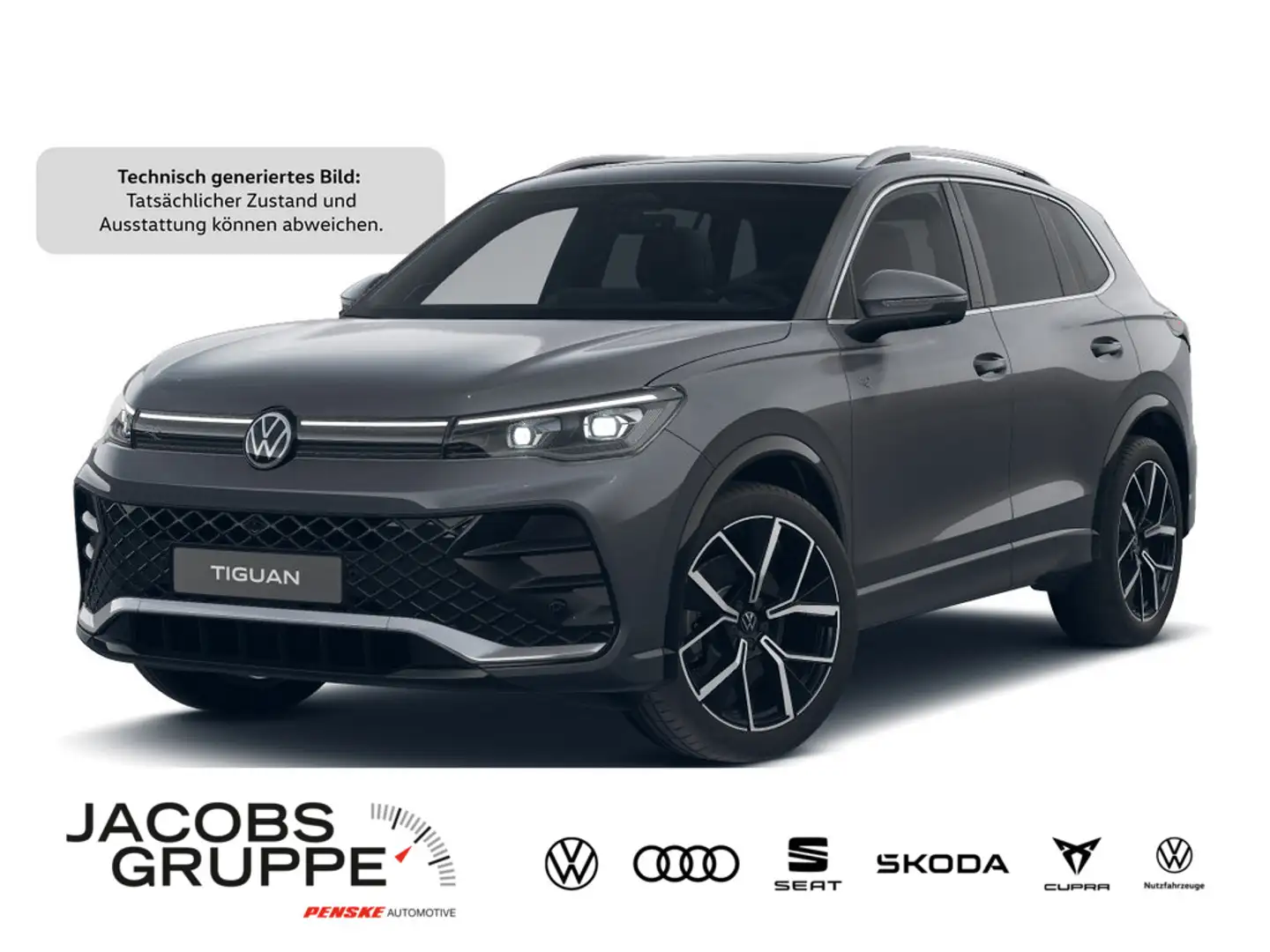 Volkswagen Tiguan 2.0 TDI 4M R-Line DSG,Navi,Matrix,AHK Grau - 1