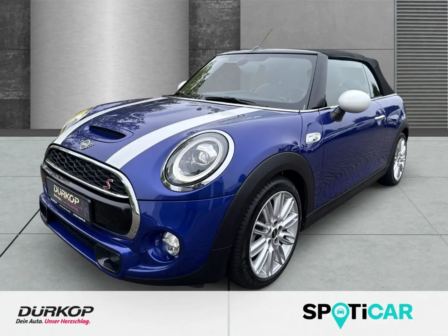 MINI Cooper S Cabrio 2.0*El.Verdeck*Navi *Leder*HarmanKardon*LED*KLimaa Bleu - 1