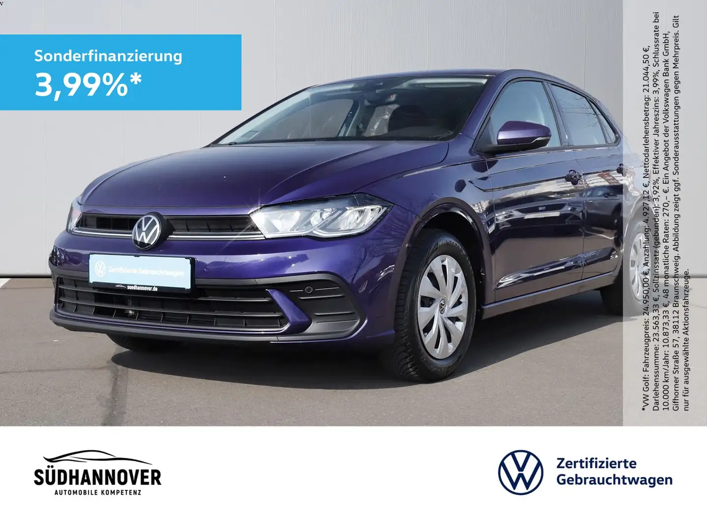 Volkswagen Polo Life 1.0 KLIMA+LED+SHZ+PDC Violet - 1