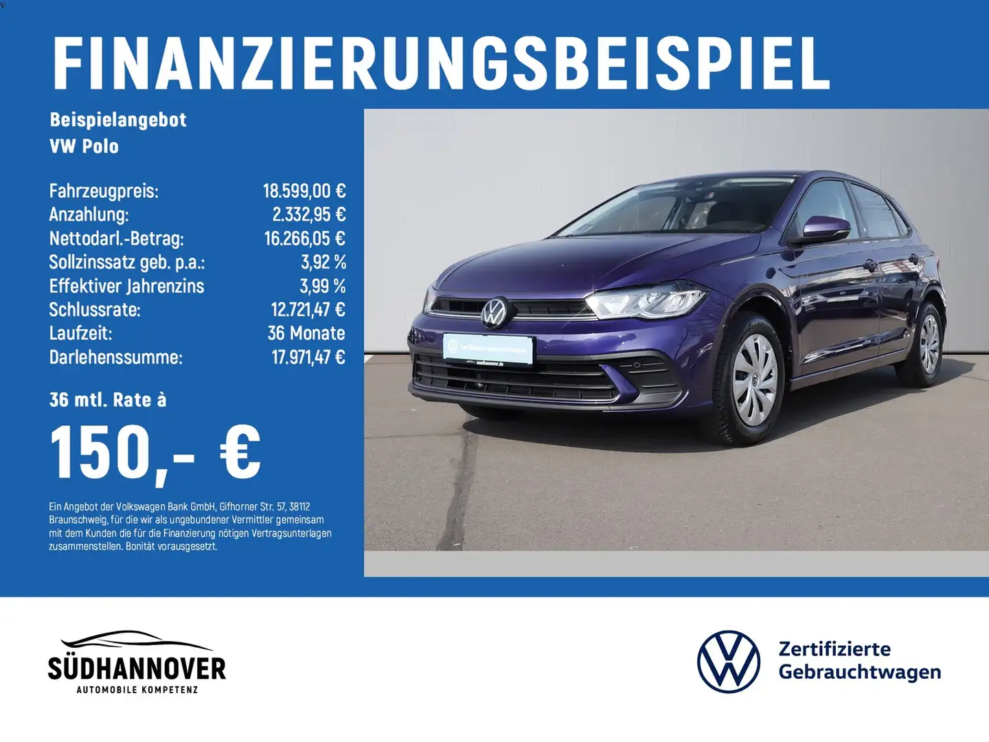 Volkswagen Polo Life 1.0 KLIMA+LED+SHZ+PDC Violet - 2