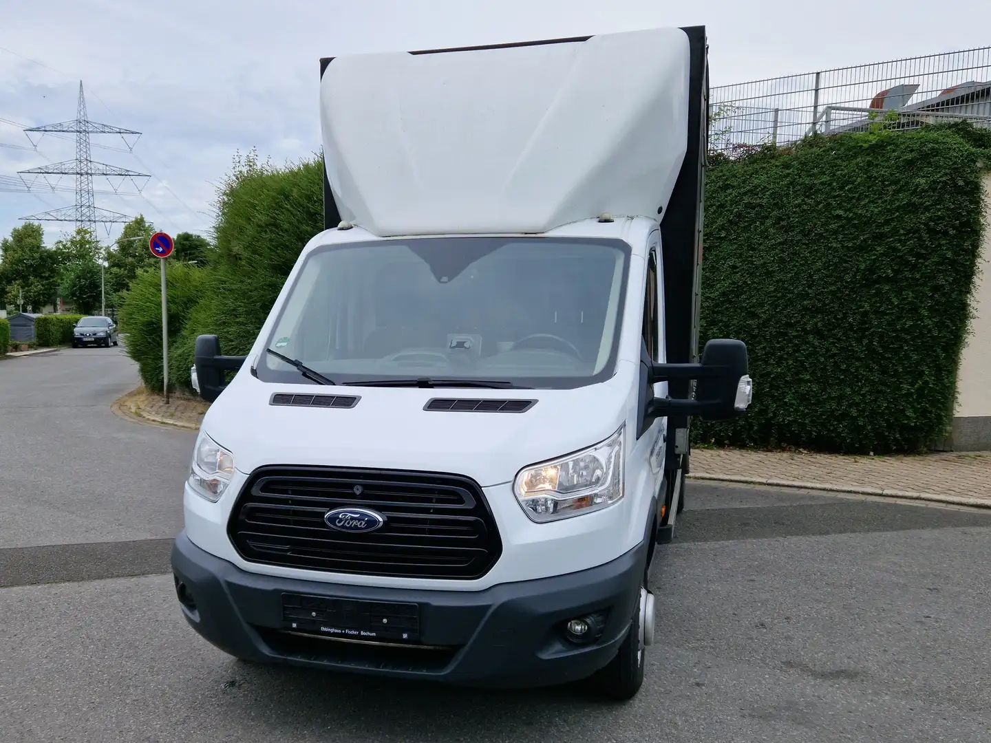 Ford Transit, 470 L3 Einzelkabine, Pritsche Plane,  AHK Weiß - 1