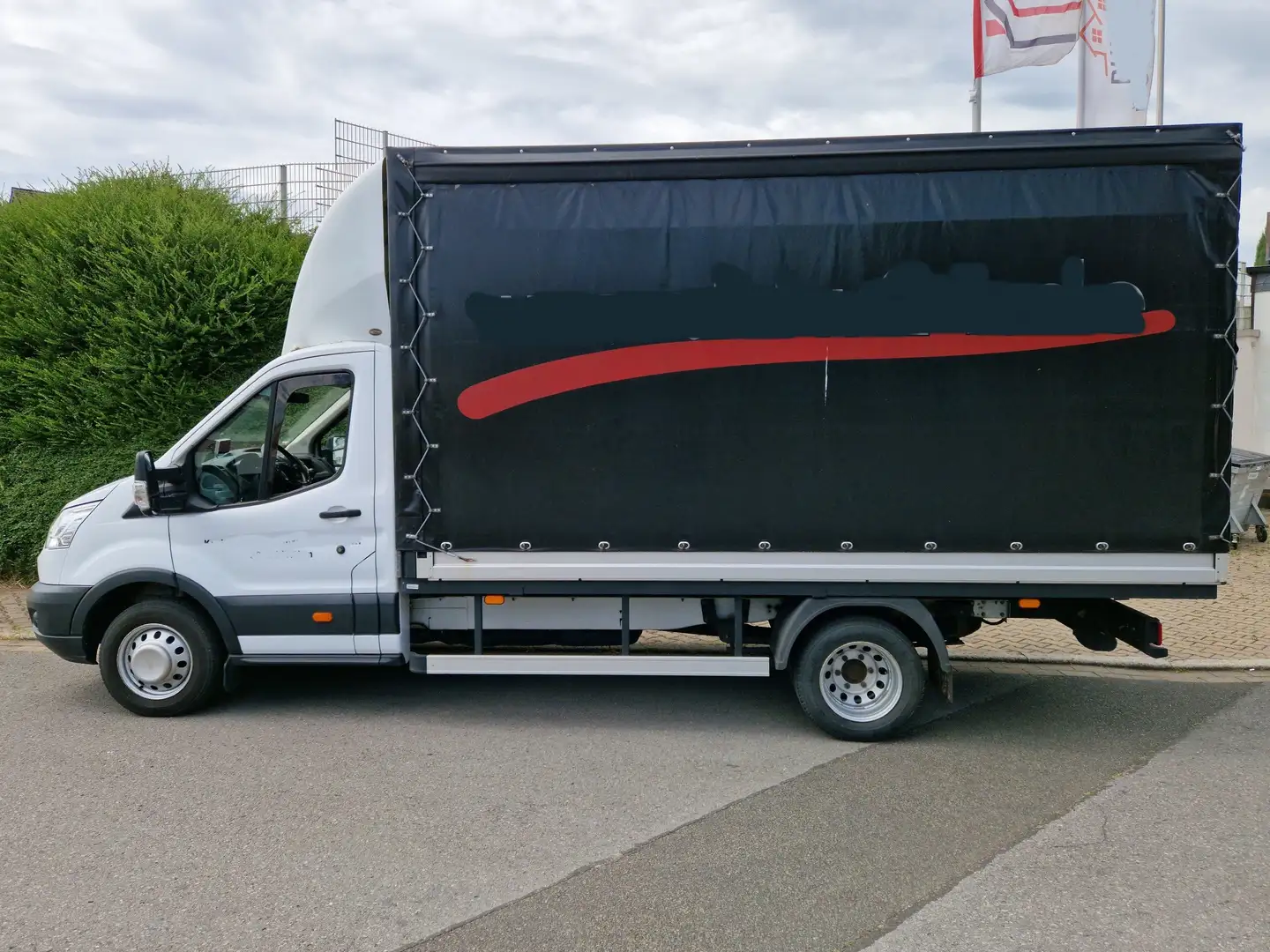 Ford Transit, 470 L3 Einzelkabine, Pritsche Plane,  AHK Weiß - 2