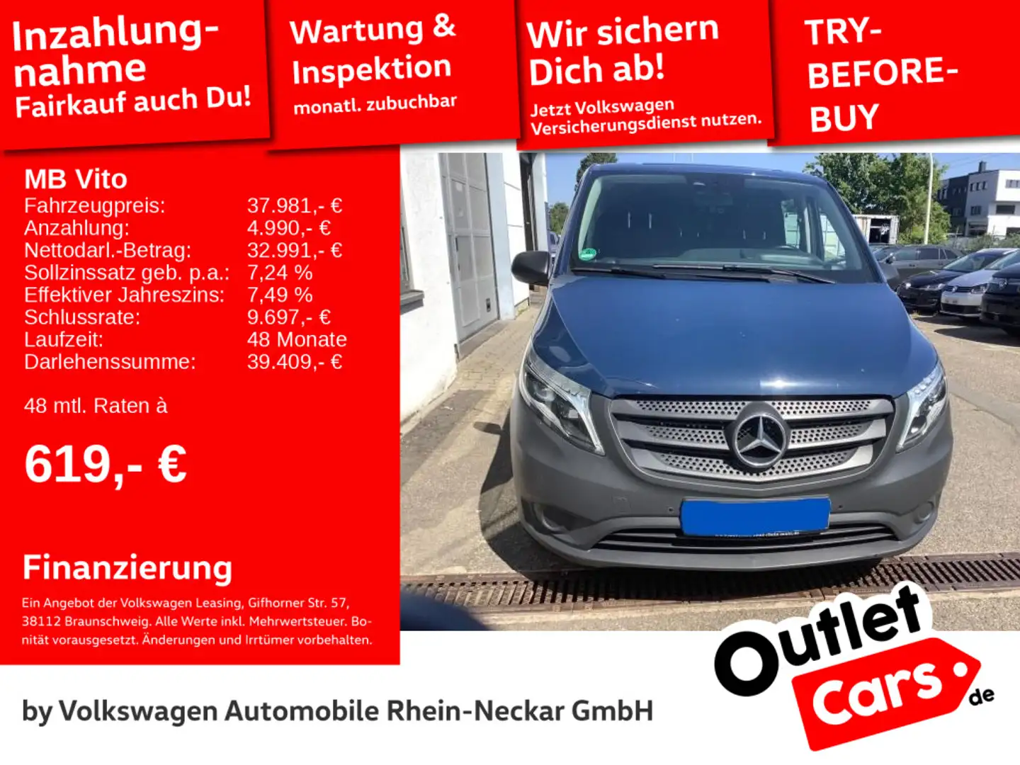 Mercedes-Benz Vito Benz Vito Mixto 116 CDI 4x4 Automatik AHK K Blu/Azzurro - 1