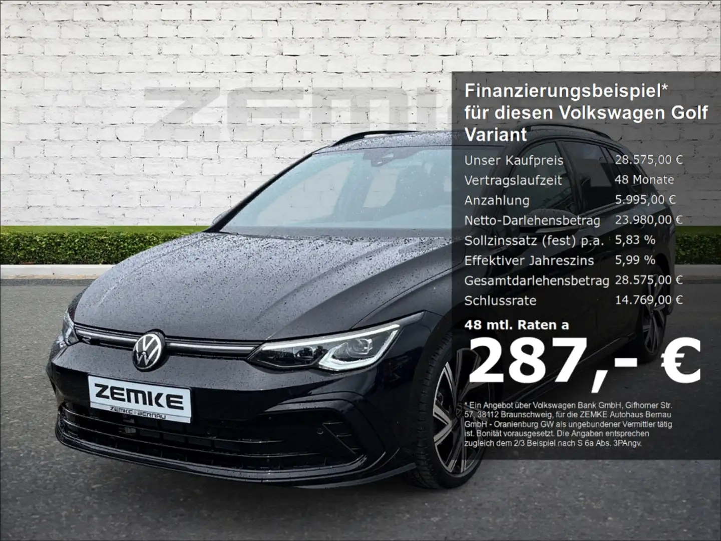 Volkswagen Golf Variant VIII 1.5 eTSI DSG R-Line Sportpaket Navi Digitales Schwarz - 1