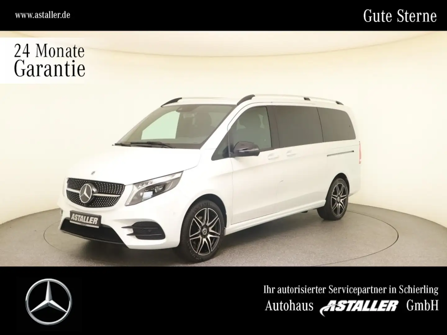 Mercedes-Benz V 250 d Edition Lang L2 AMG+Night+Liege+19"+AHK Blanc - 1