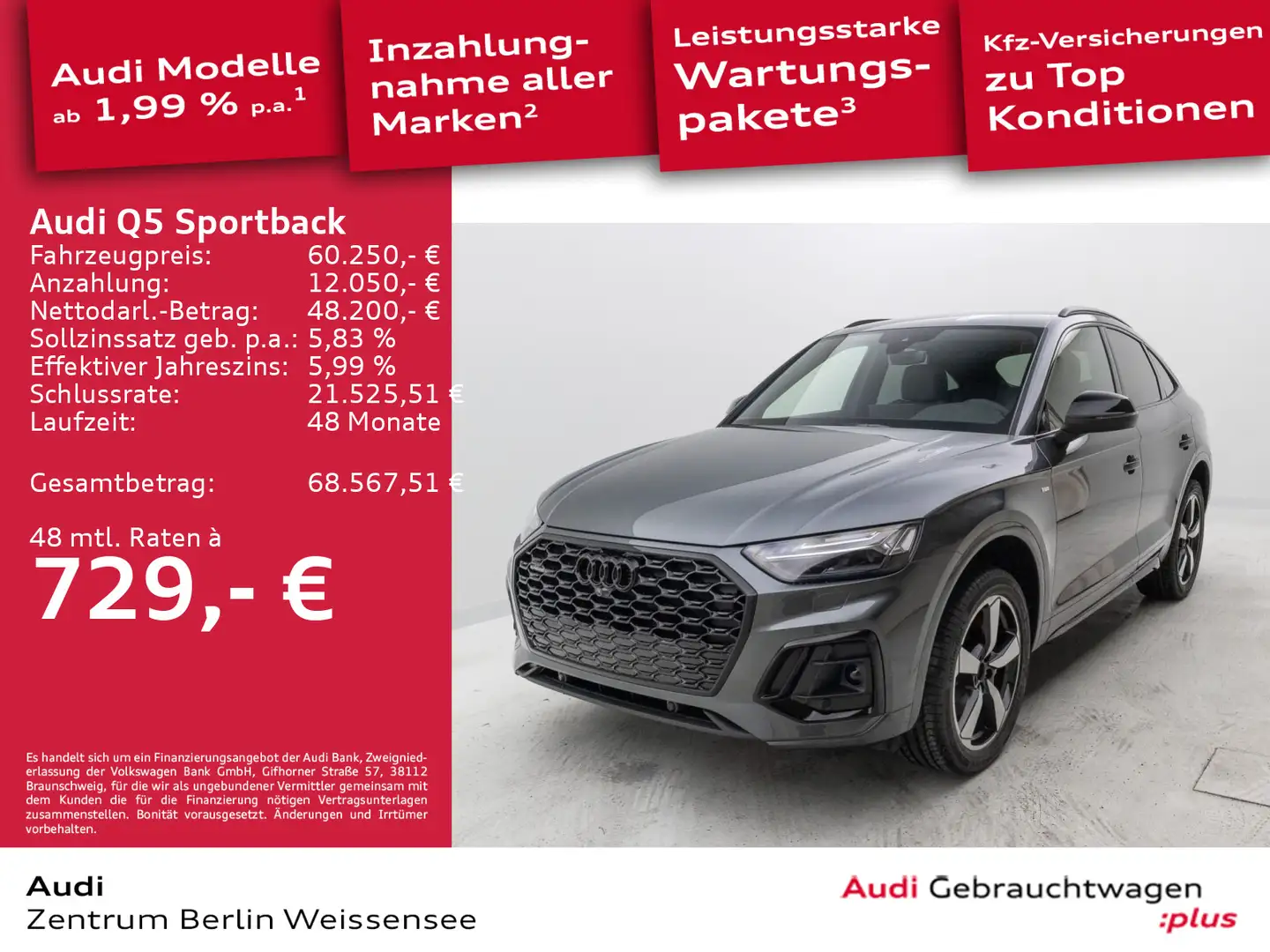 Audi Q5 40 TFSI S-TRO*QUA*S-LINE*MATRIX*AHK Grau - 1