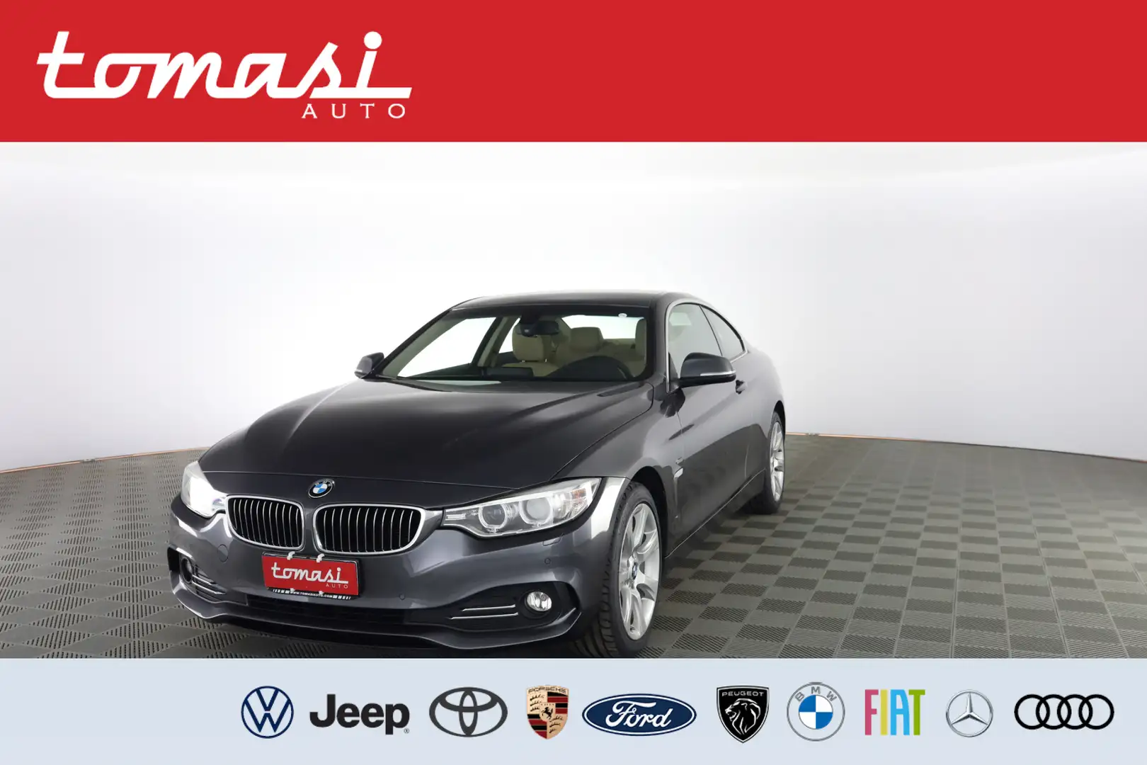 BMW 420 d xDrive Coupé Luxury INTERNI IN PELLE TOTALE Grigio - 1