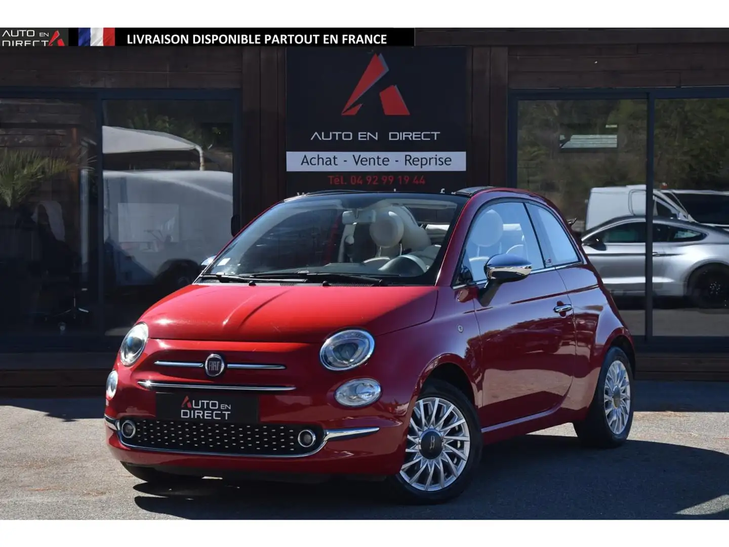 Fiat 500 Fiat 500 Cabriolet 1.2i - 69 2018 C CABRIOLET Lounge PHASE 3 Rouge - 1