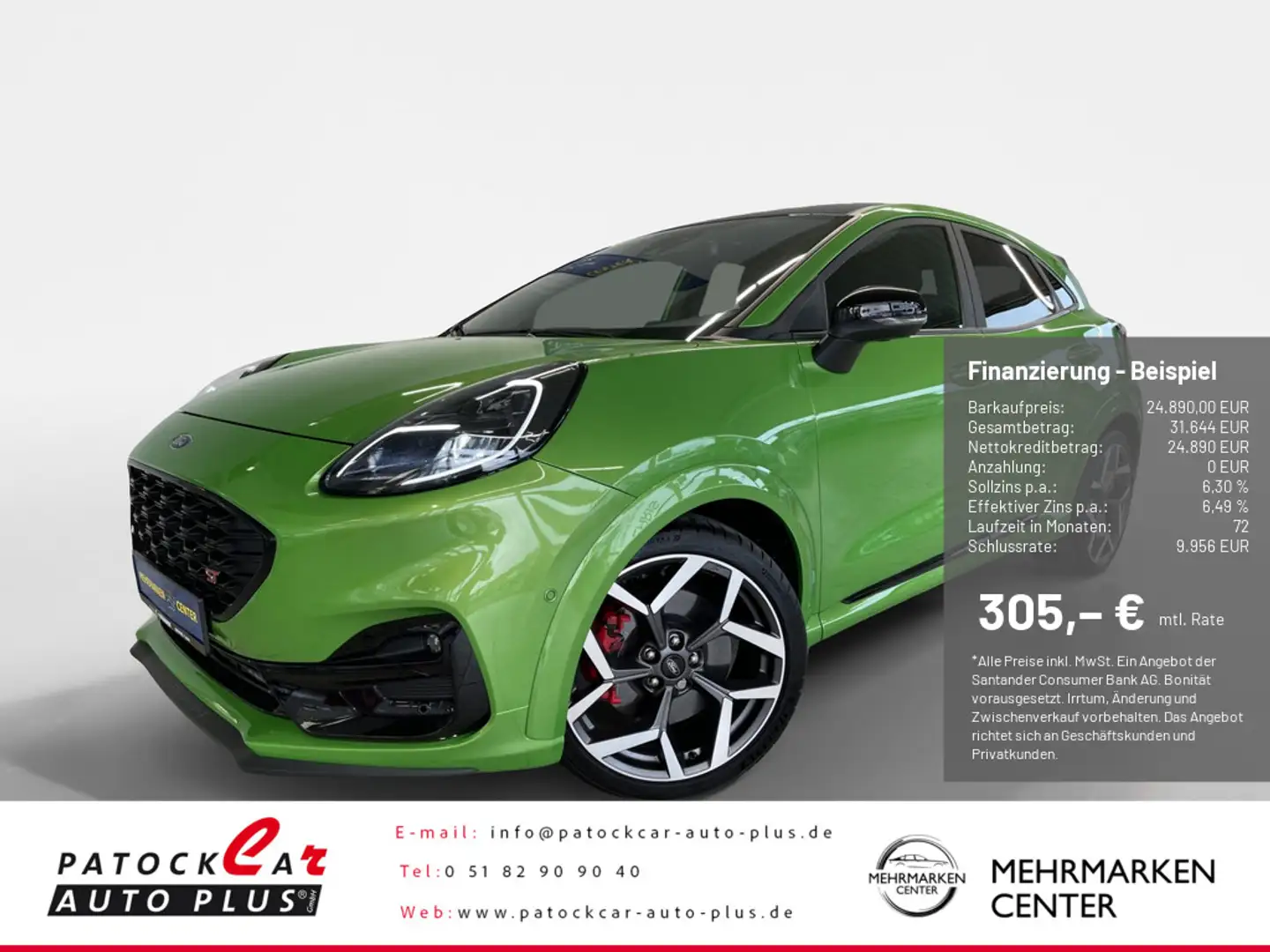 Ford Puma 1.5 ST X 8-fach bereift FGS 3. bis 5. J. Grün - 1