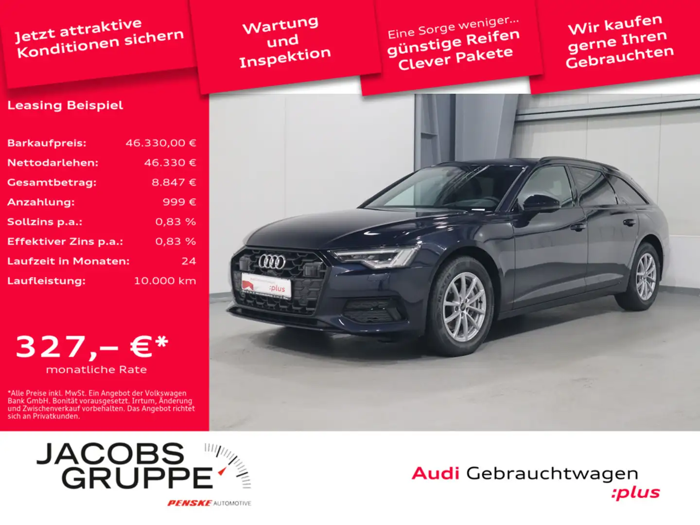 Audi A6 Avant 40 TDI advanced Matrix*R-Kamera*TopView * Blau - 1