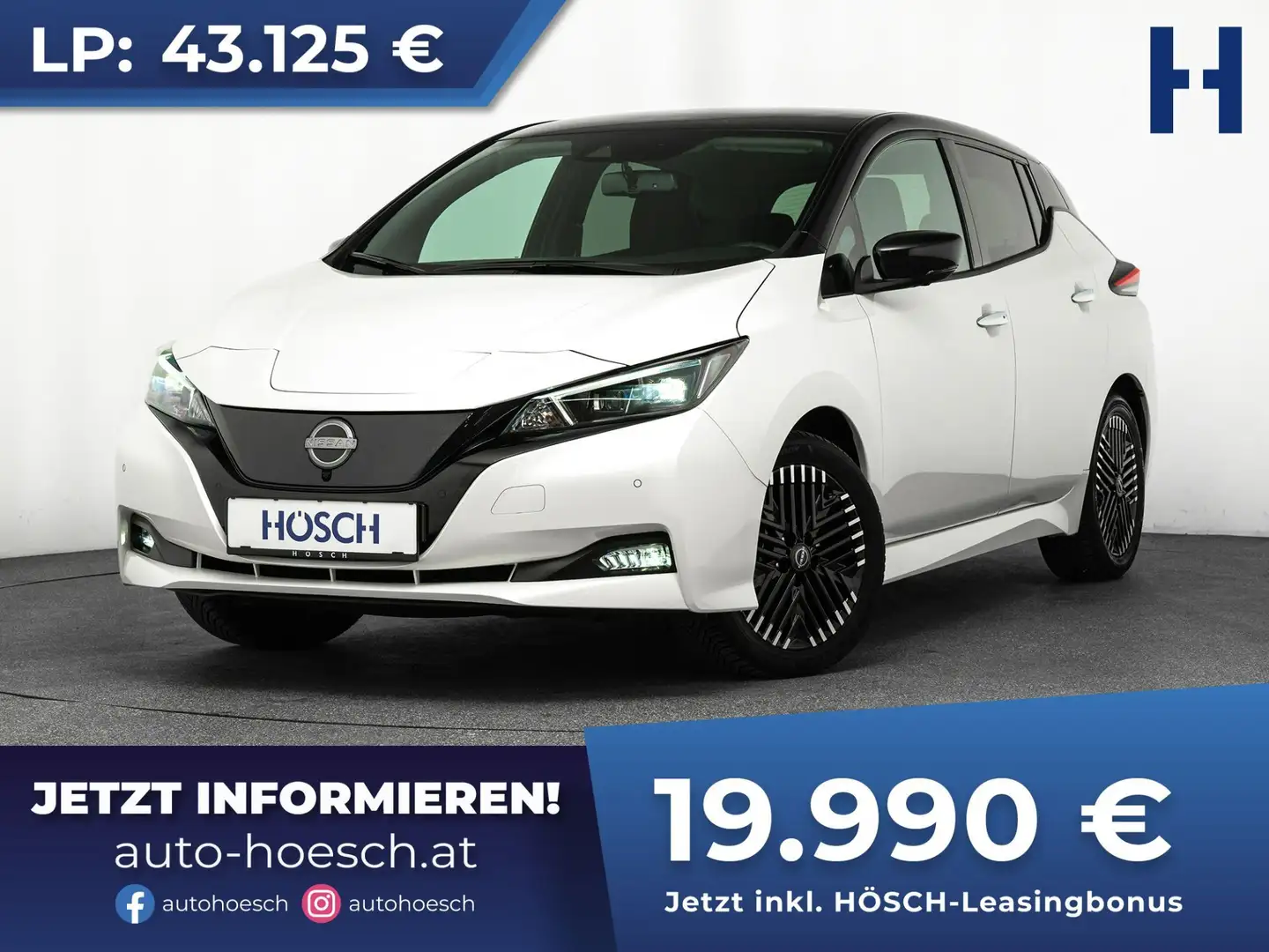 Nissan Leaf N-Connecta 40 kWh 360° WINTER WÄRMEP -54% Weiß - 1