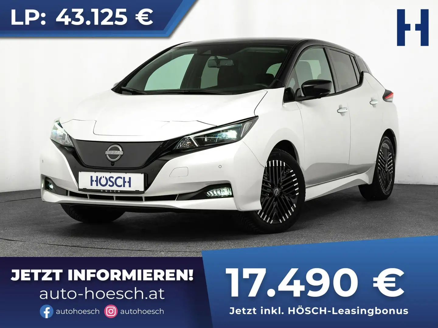 Nissan Leaf N-Connecta 40 kWh 360° WINTER WÄRMEP -59% Weiß - 1
