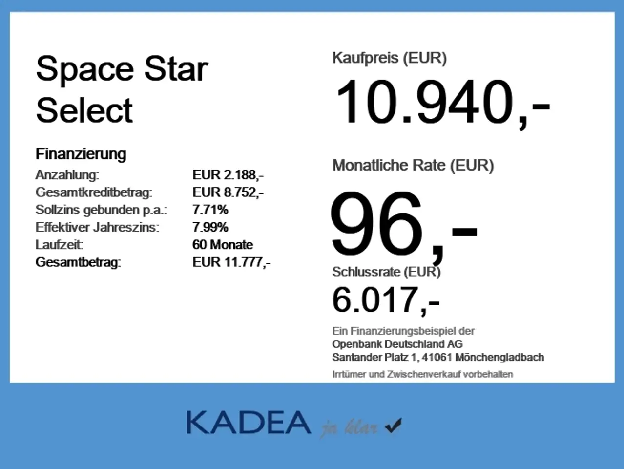 Mitsubishi Space Star Select |Allwetterr.|Scheckheftgepflegt — Vehicle gallery 6